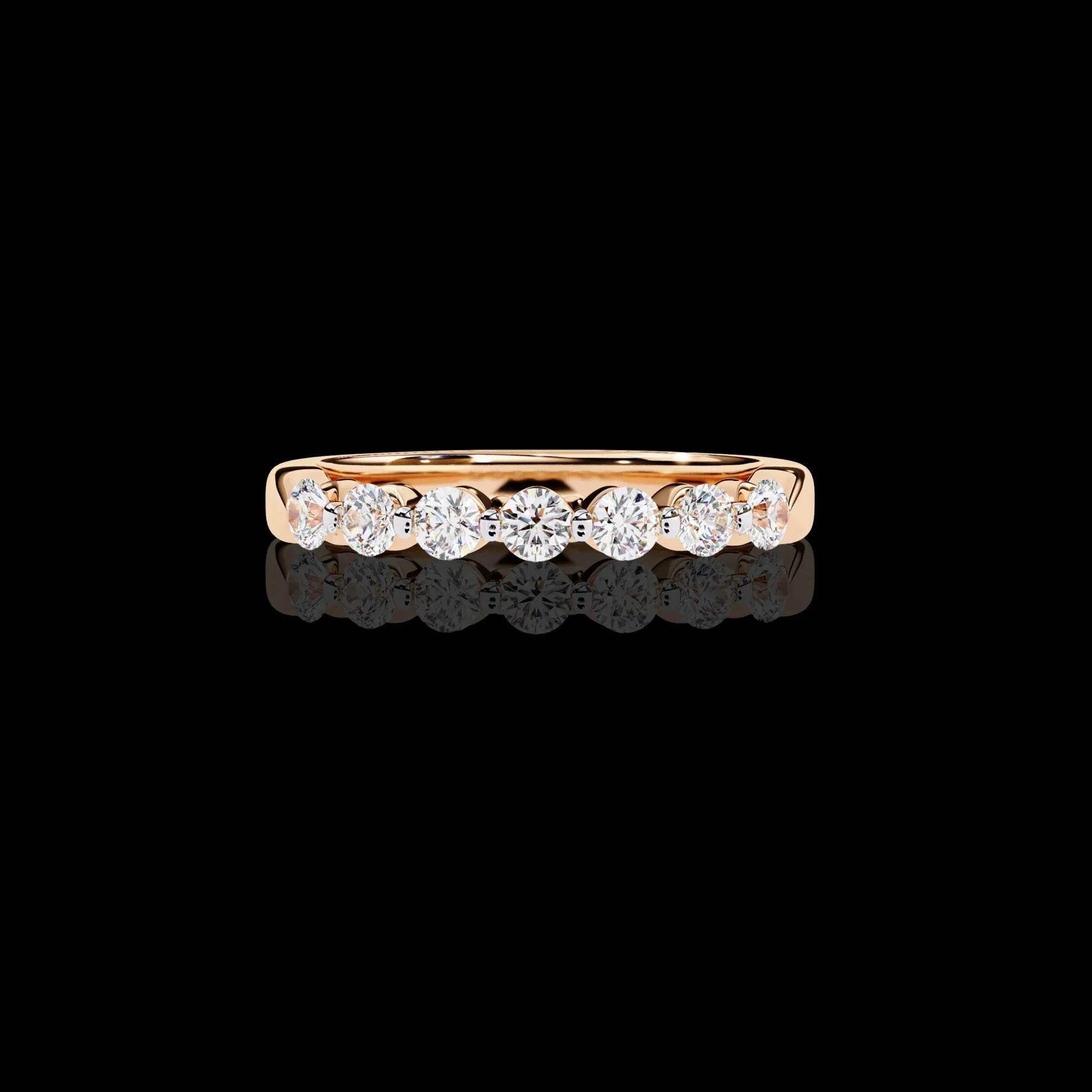 Moissanite Diamond Ring Curved Bridal Jewelry in Gold & Silver - Aventus