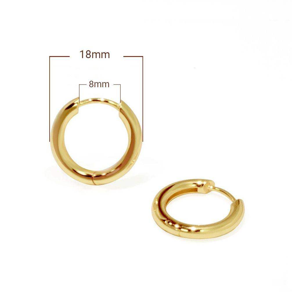 Gold Huggie Hoop Earrings - Aventus