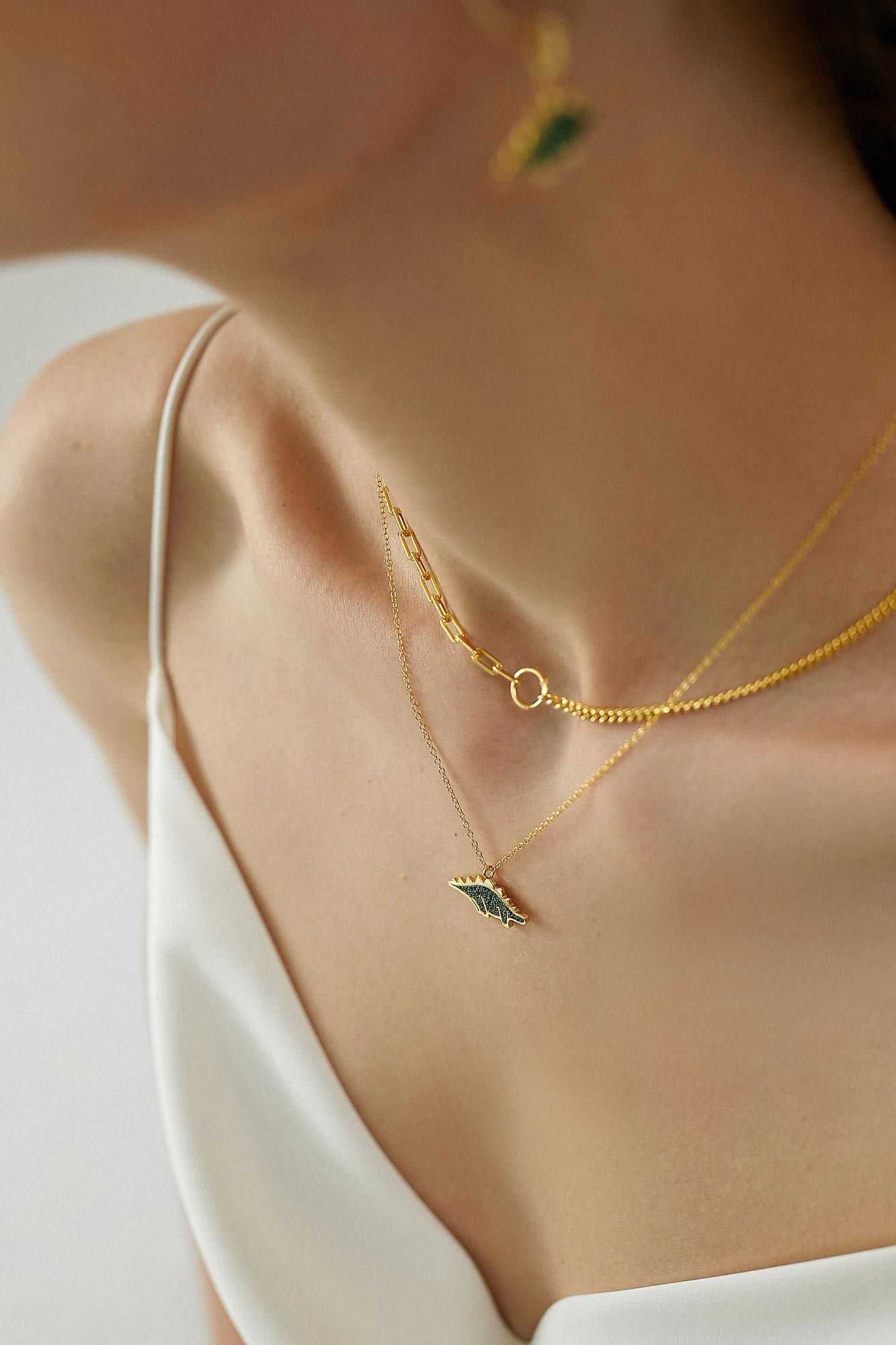 Stegosaurus Pendant Necklace