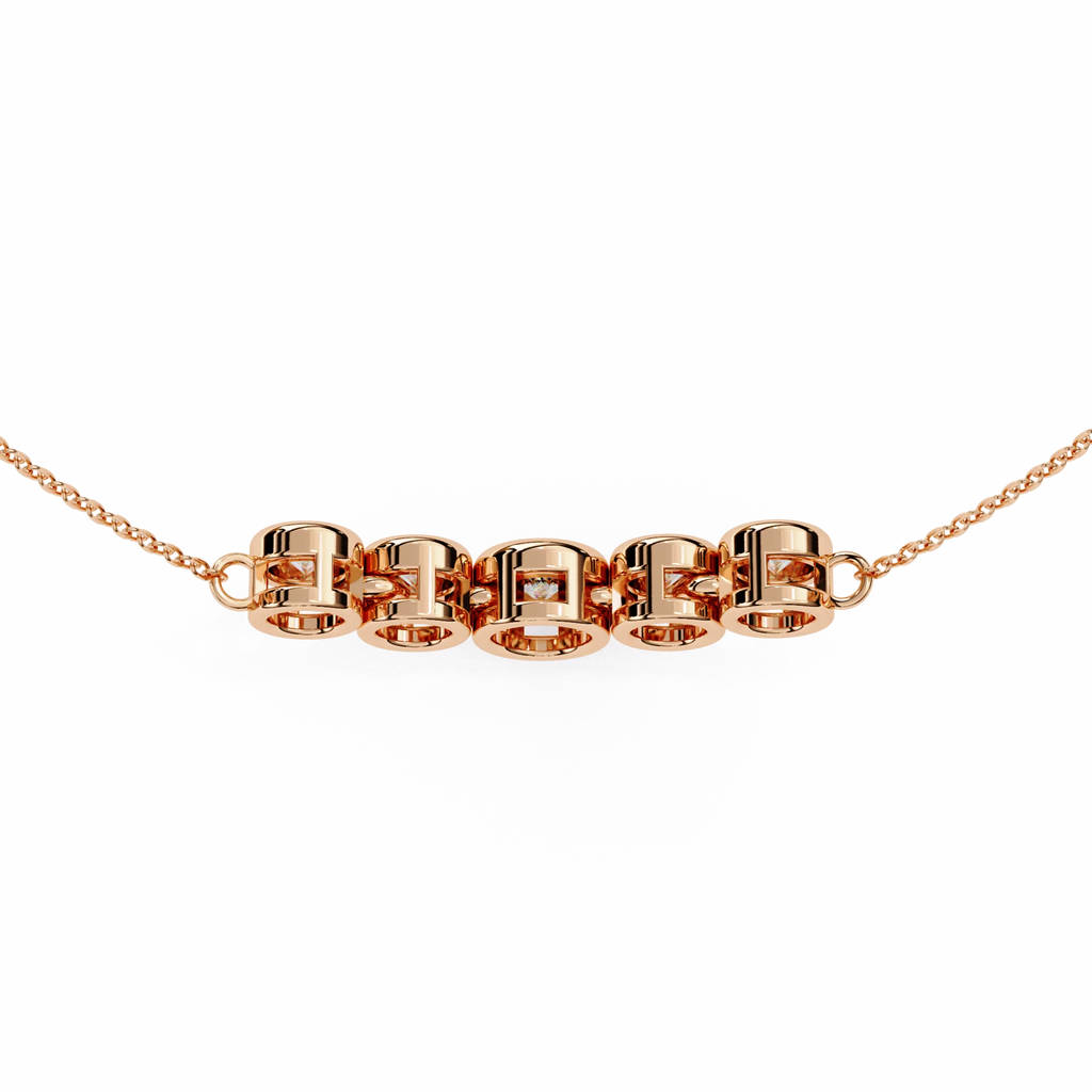 Round Cut Moissanite Pendant Necklace for Women – Brilliant Sparkle