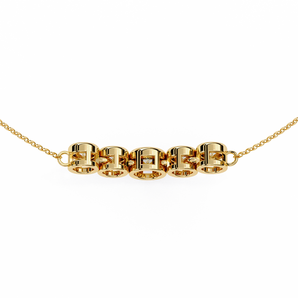 Round Cut Moissanite Pendant Necklace for Women – Brilliant Sparkle