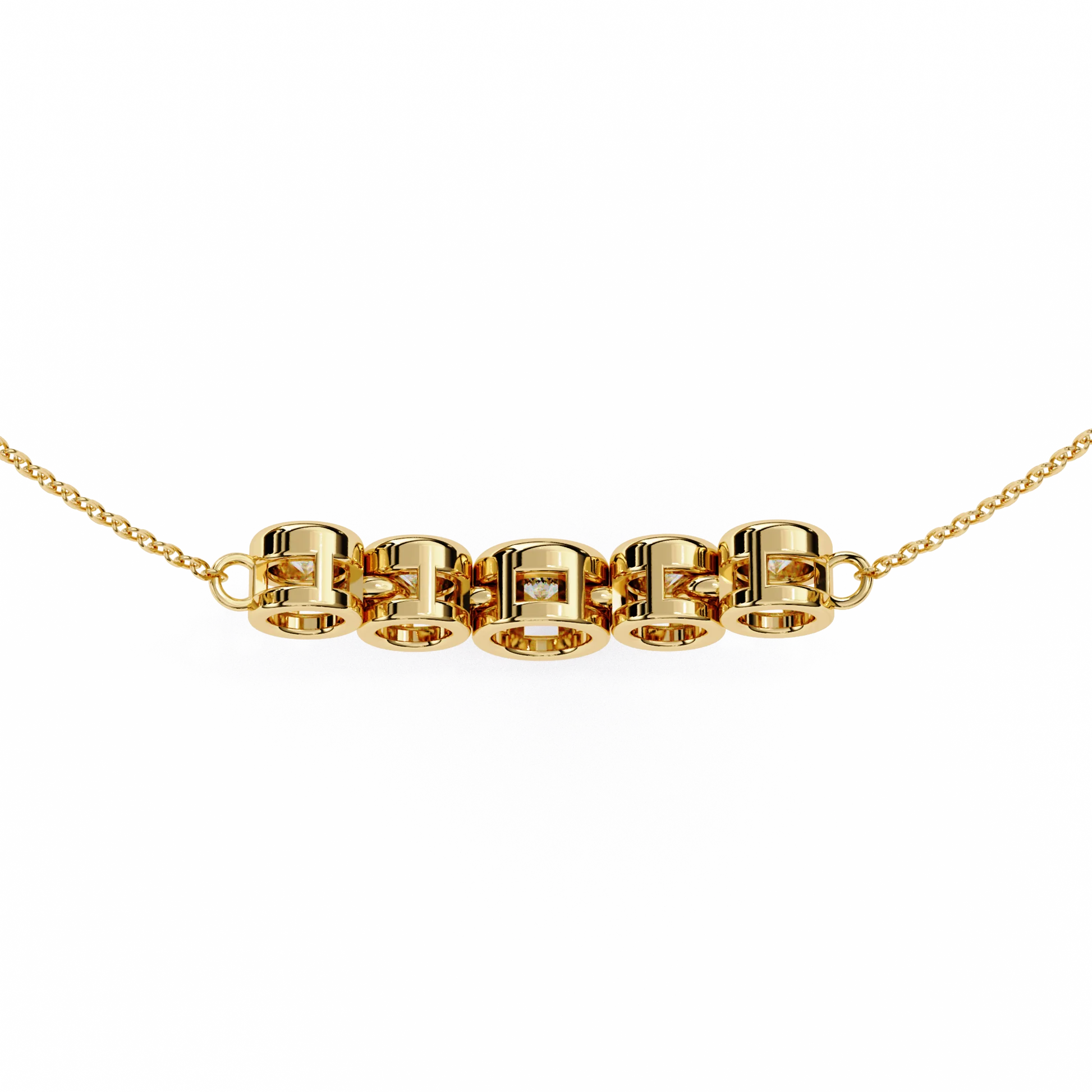 Round Cut Moissanite Pendant Necklace for Women – Brilliant Sparkle