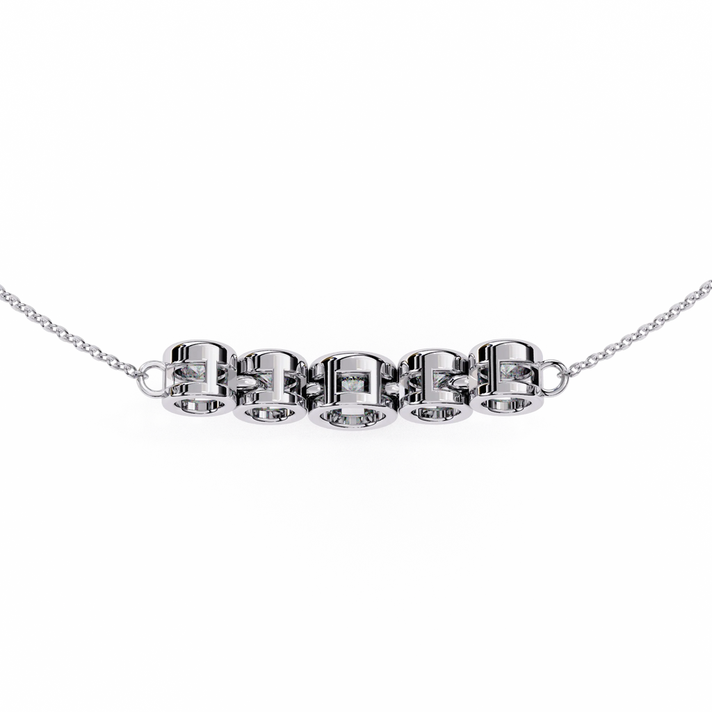 Round Cut Moissanite Pendant Necklace for Women – Brilliant Sparkle