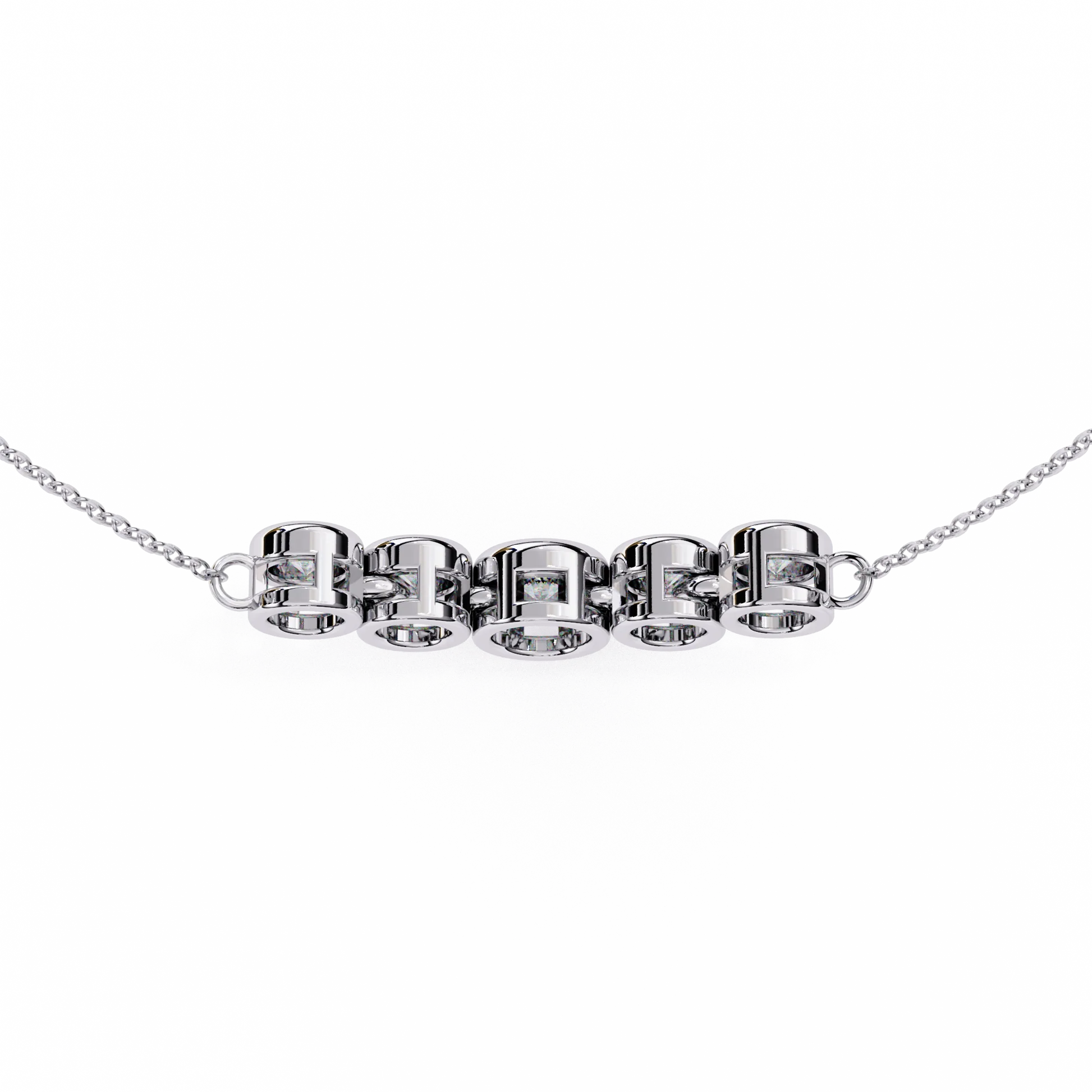 Round Cut Moissanite Pendant Necklace for Women – Brilliant Sparkle