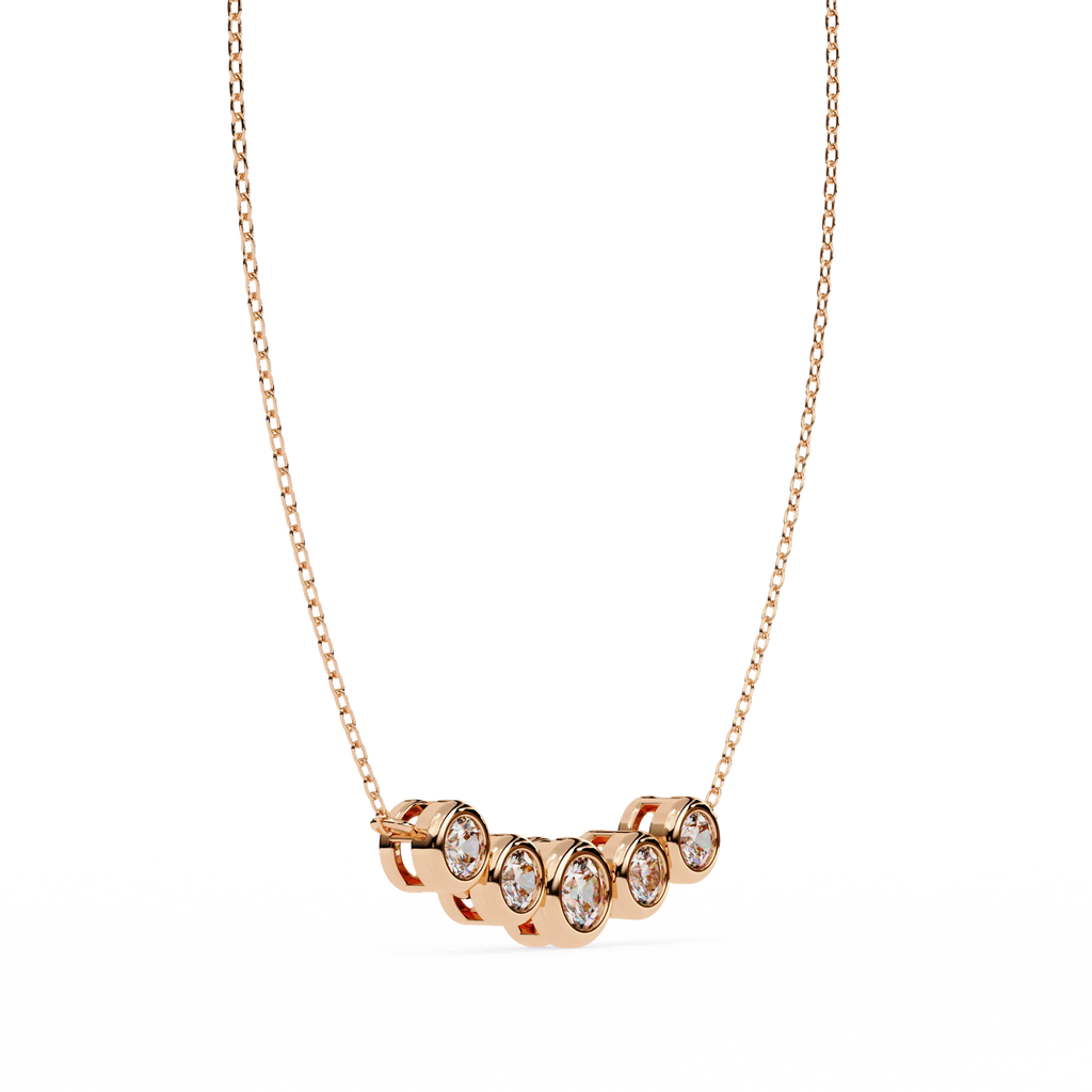 Round Cut Moissanite Pendant Necklace for Women – Brilliant Sparkle