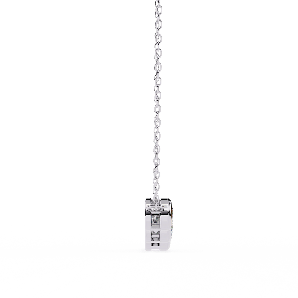 Round Cut Moissanite Pendant Necklace for Women – Brilliant Sparkle