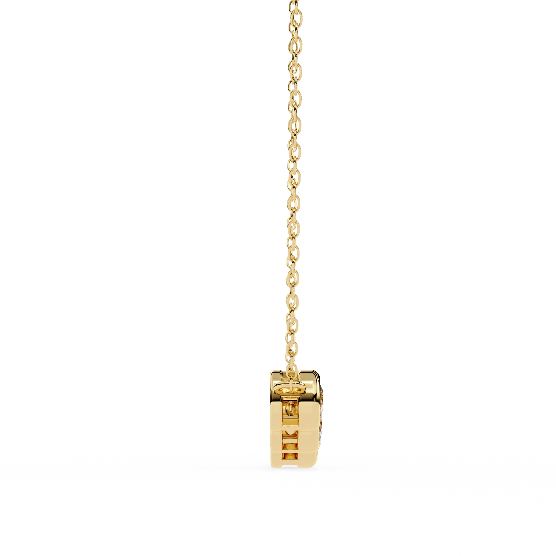 Round Cut Moissanite Pendant Necklace for Women – Brilliant Sparkle