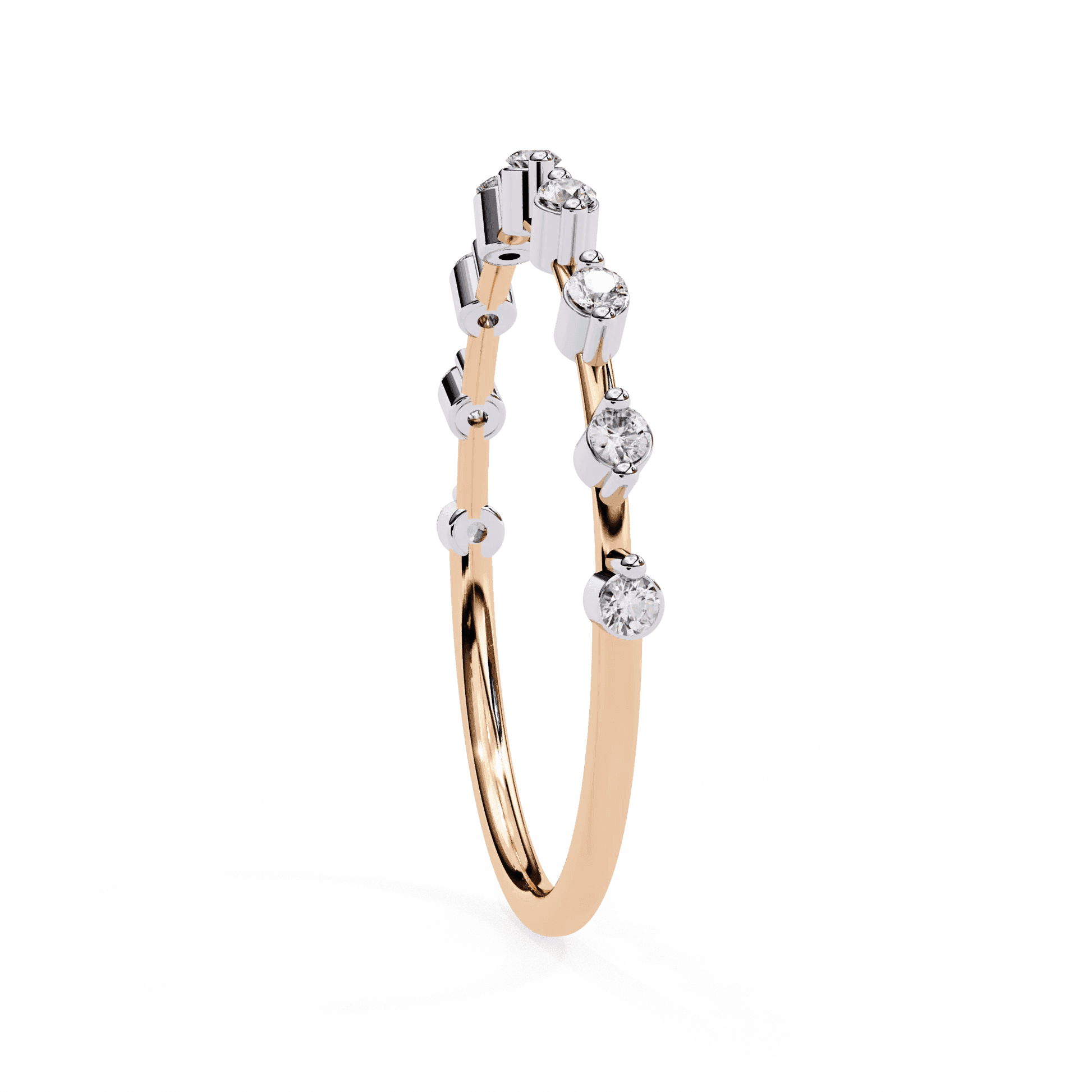 Moissanite Diamond Ring for Women Silver Gold Plated Wedding & Engagement Band - Aventus