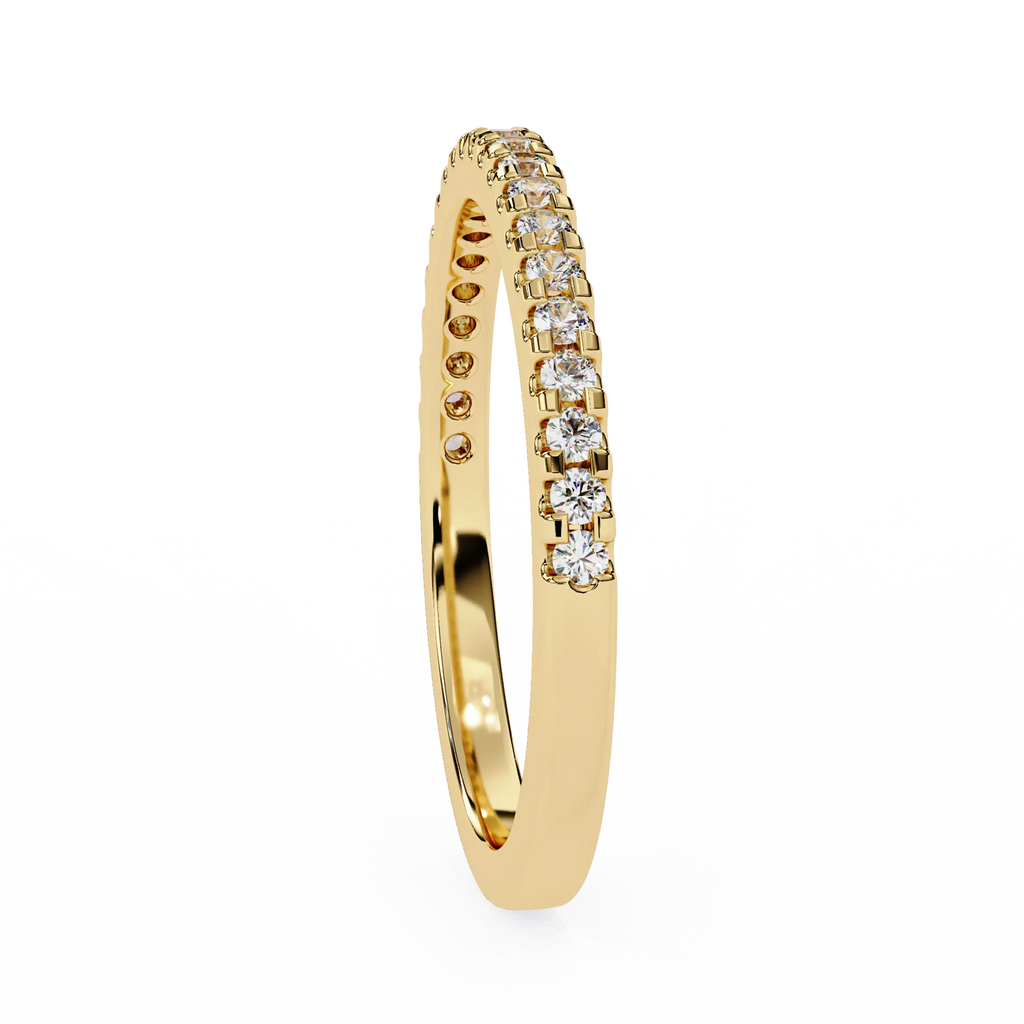 Moissanite Diamond Engagement Ring Gold & Silver Plated Wedding Band for Her
