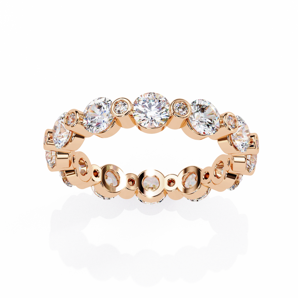 Minimalist Diamond Ring Gold & Silver Band