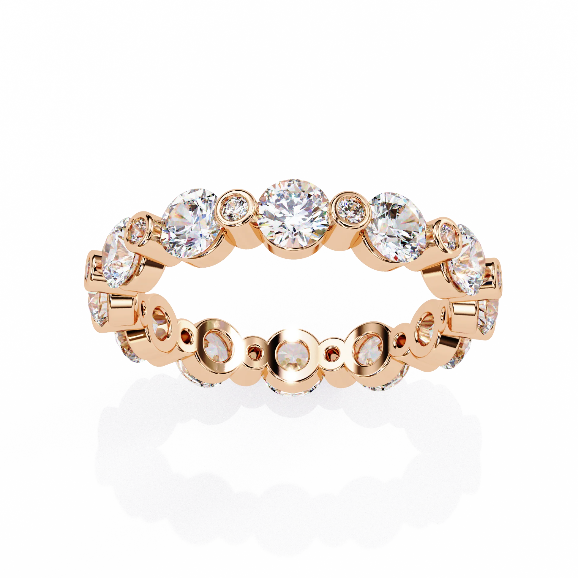 Minimalist Diamond Ring Gold & Silver Band