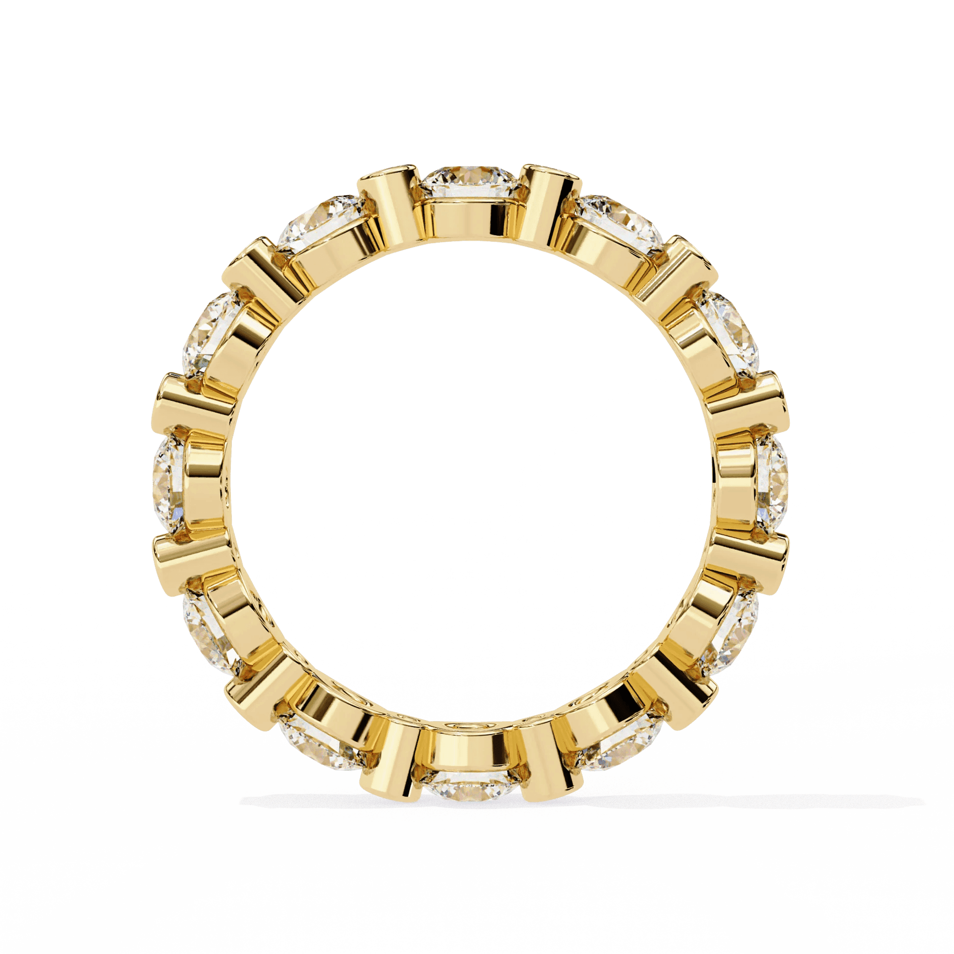 Minimalist Diamond Ring Gold & Silver Band - Aventus