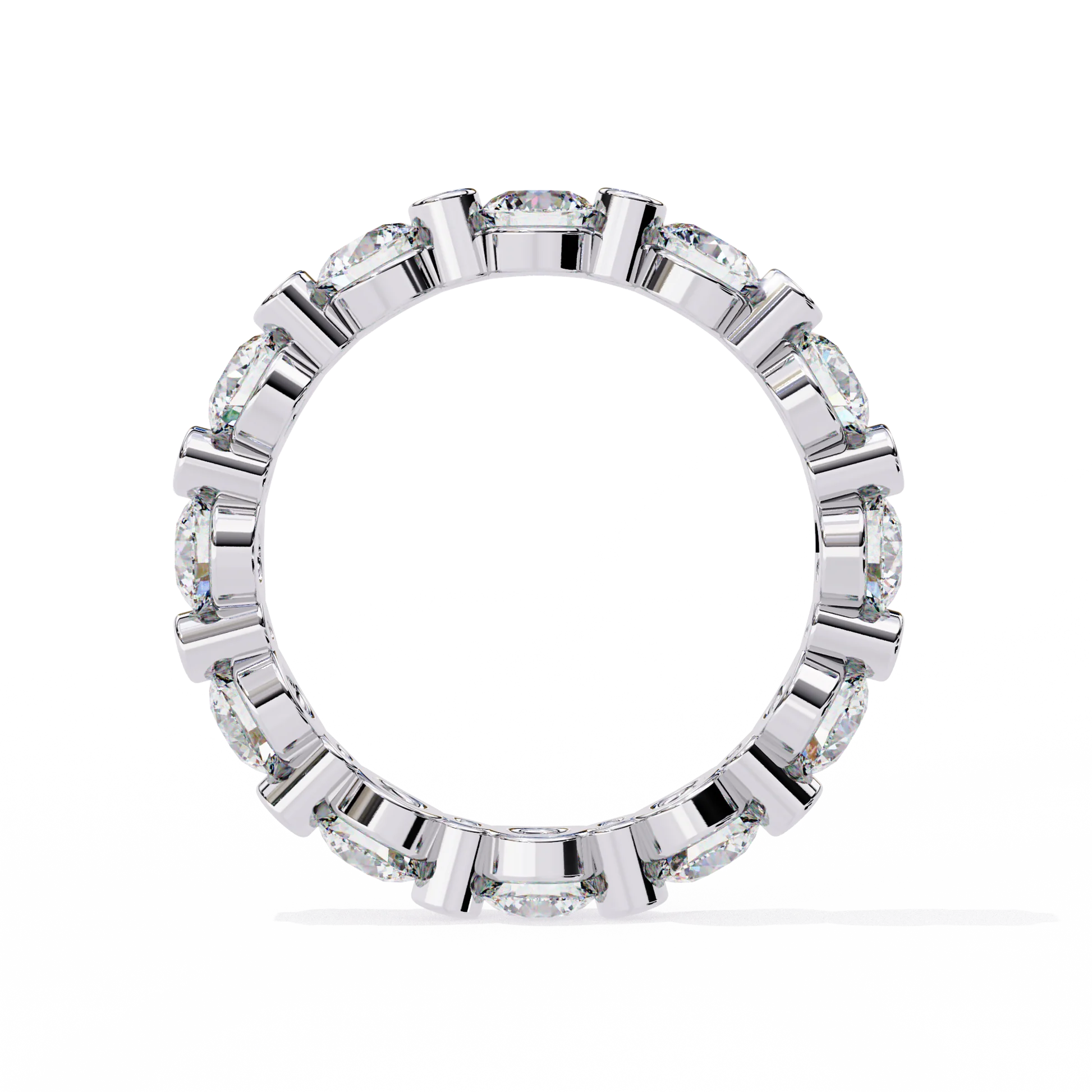 Minimalist Diamond Ring Gold & Silver Band