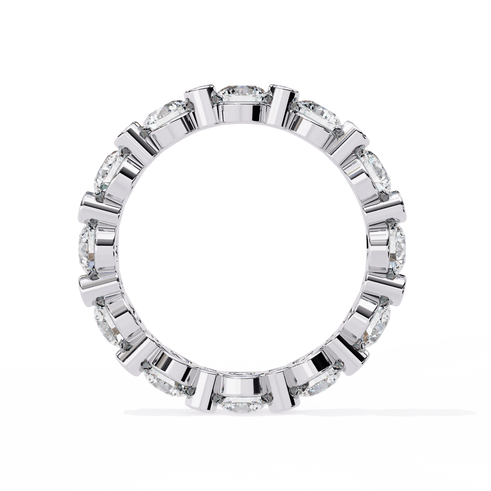 Minimalist Diamond Ring Gold & Silver Band - Aventus