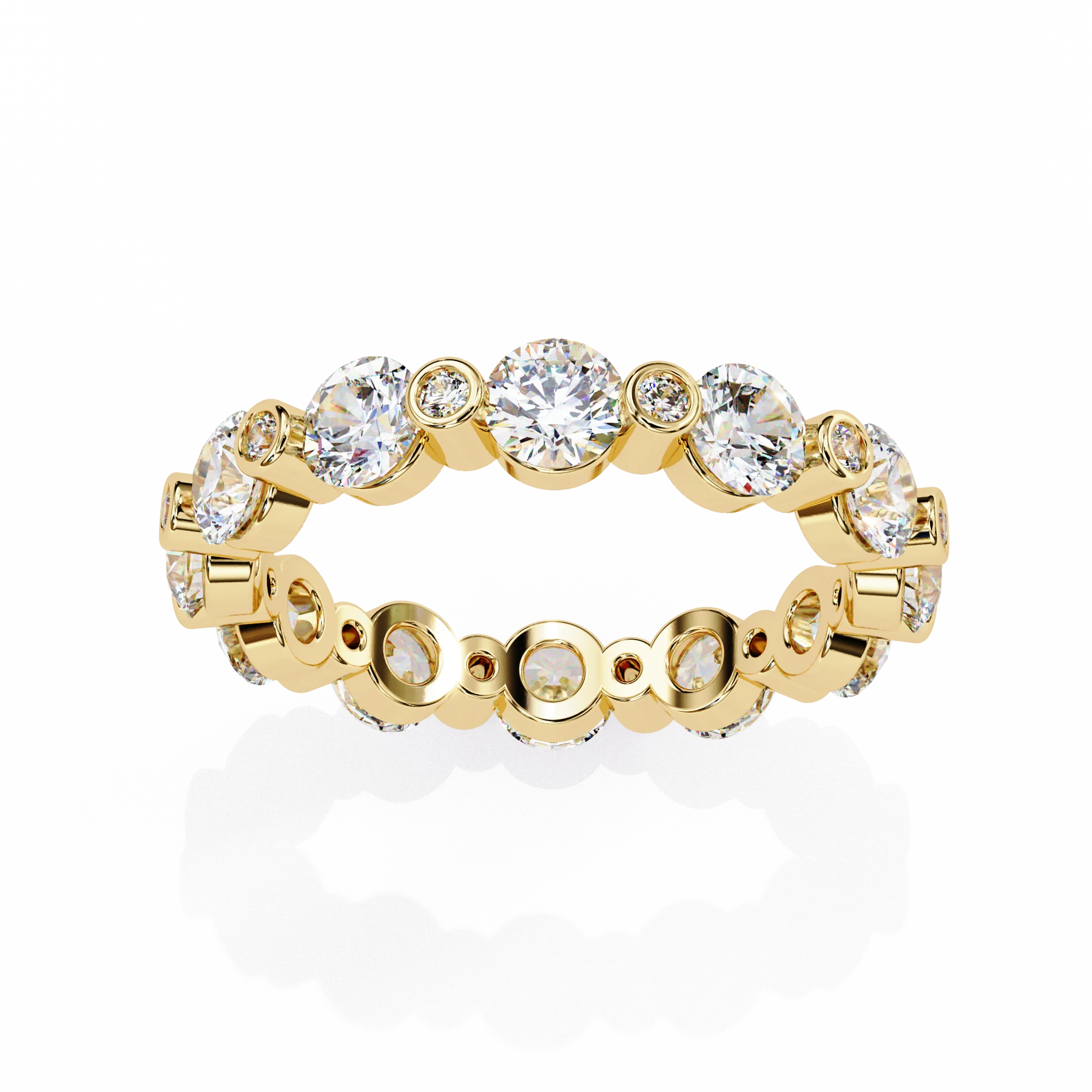 Minimalist Diamond Ring Gold & Silver Band