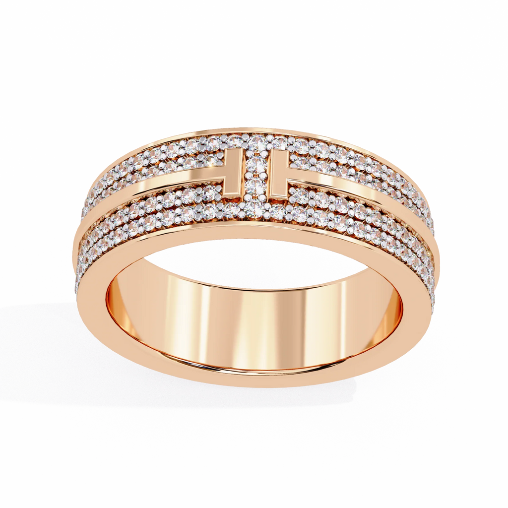 Perfect Moissanite Diamond Engagement Ring Gift for Her Silver Gold Plated Band