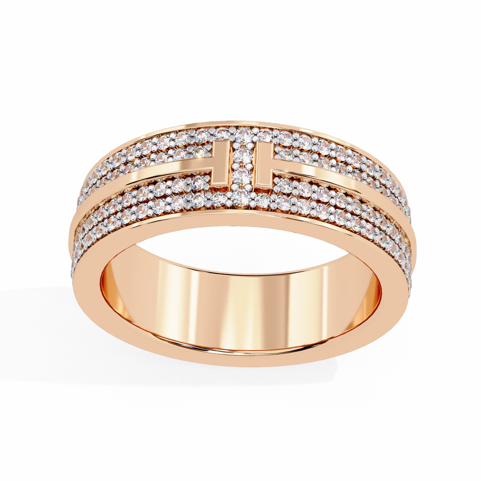 Perfect Moissanite Diamond Engagement Ring Gift for Her Silver Gold Plated Band