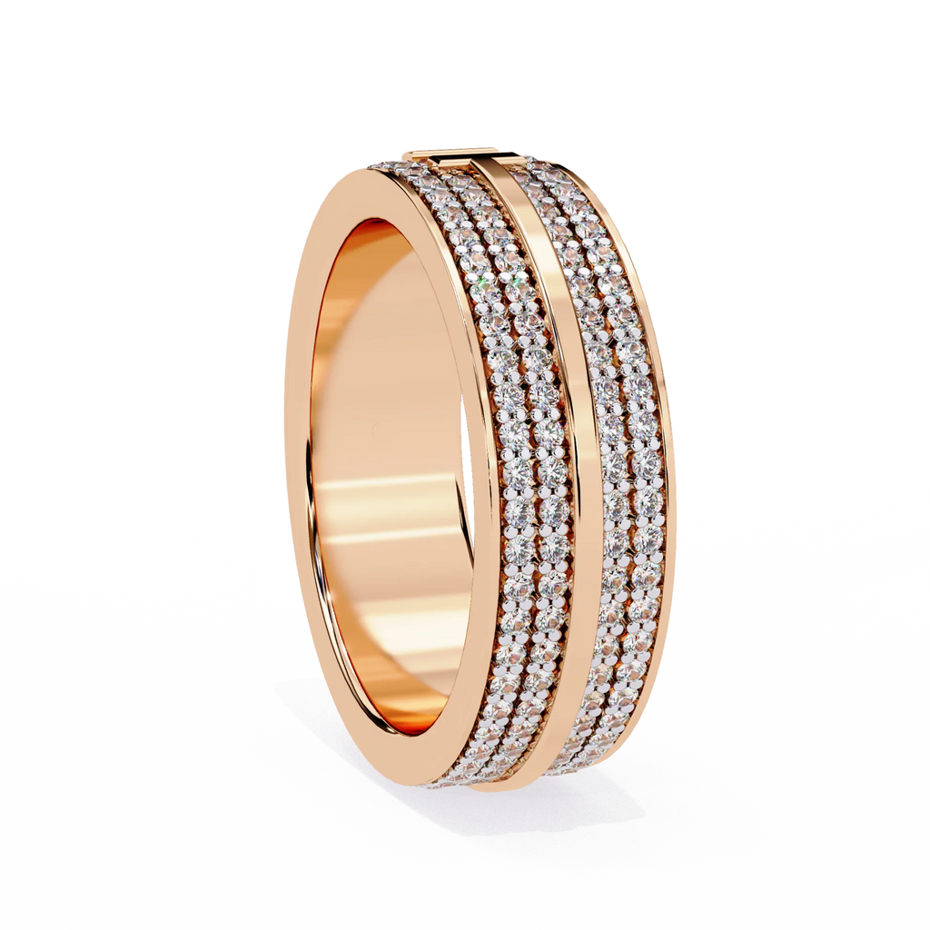 Perfect Moissanite Diamond Engagement Ring Gift for Her Silver Gold Plated Band