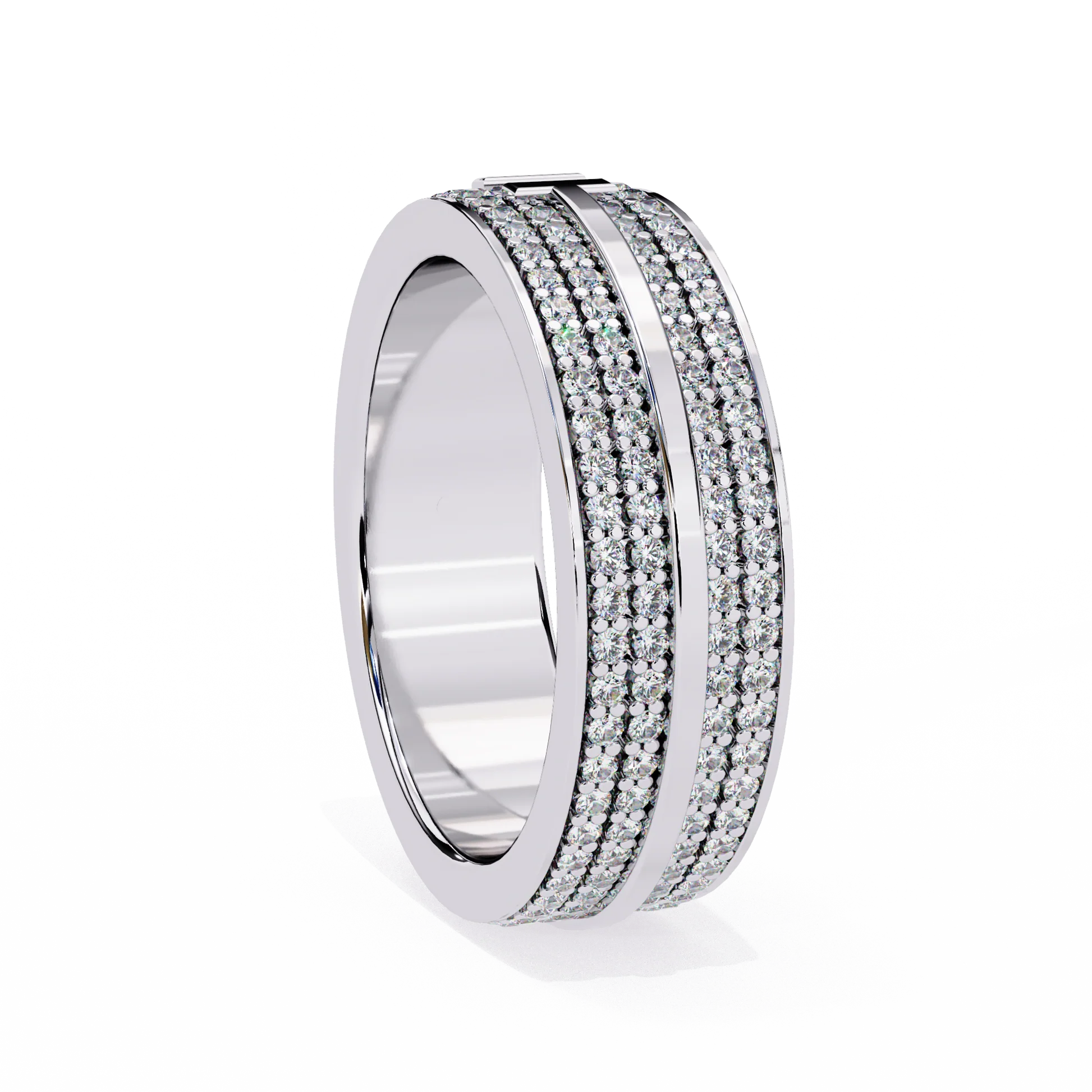Perfect Moissanite Diamond Engagement Ring Gift for Her Silver Gold Plated Band