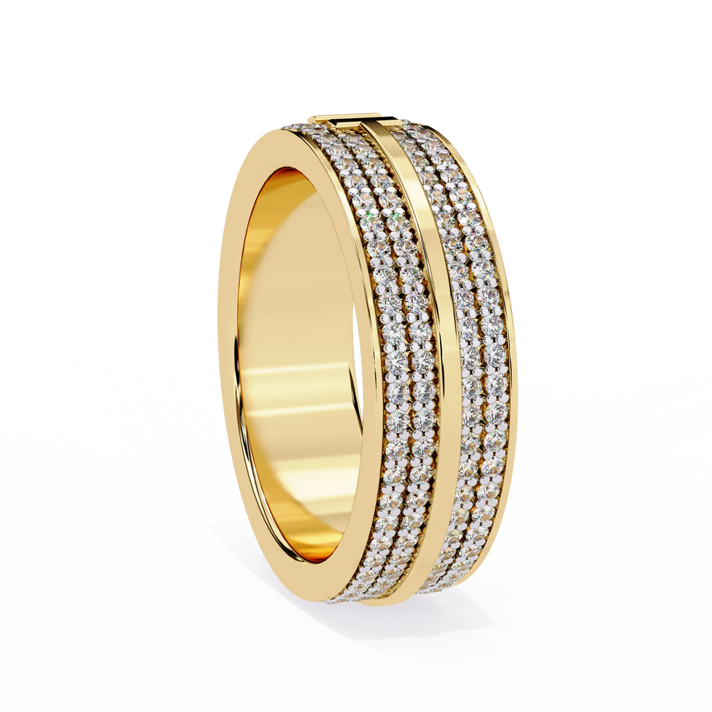 Perfect Moissanite Diamond Engagement Ring Gift for Her Silver Gold Plated Band