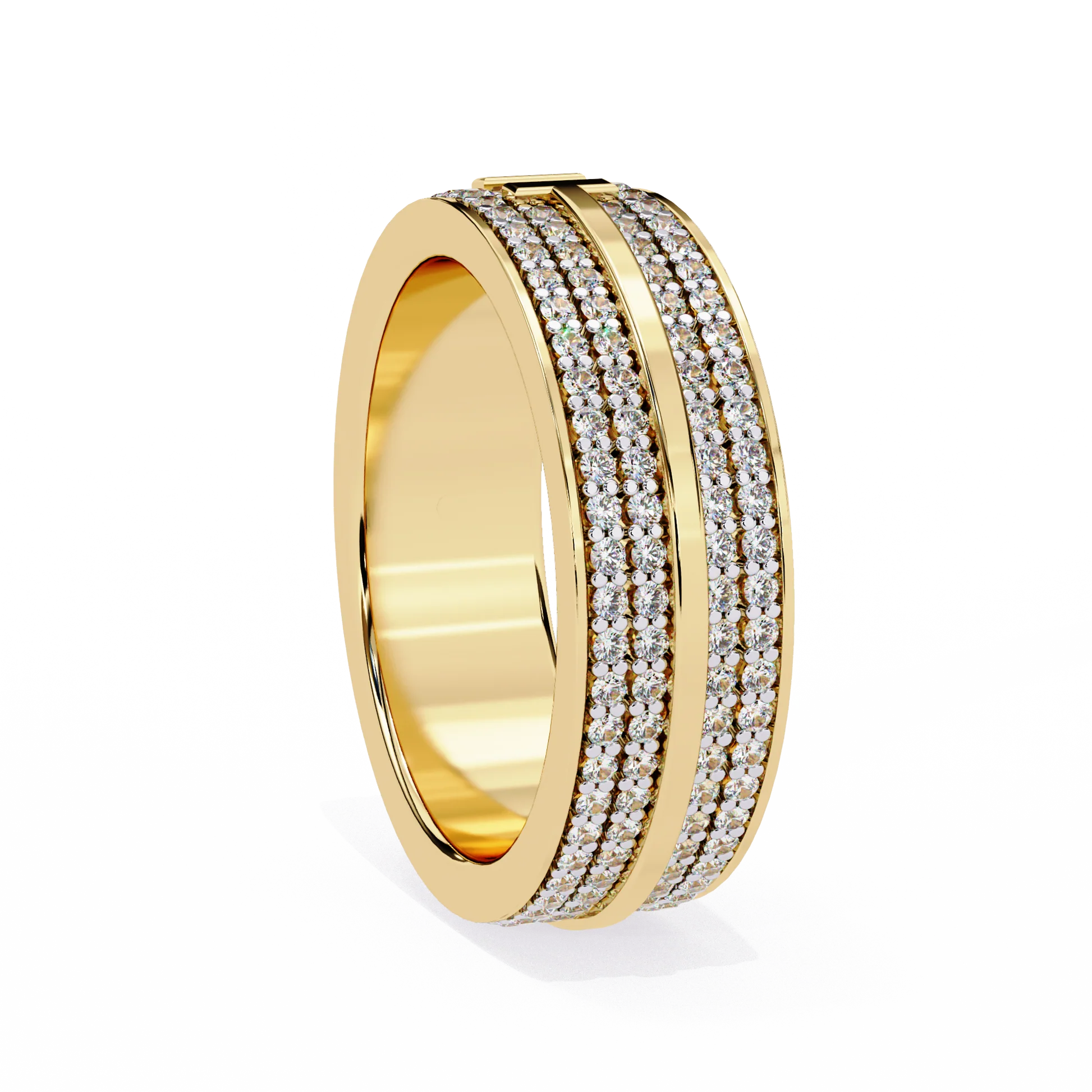 Perfect Moissanite Diamond Engagement Ring Gift for Her Silver Gold Plated Band