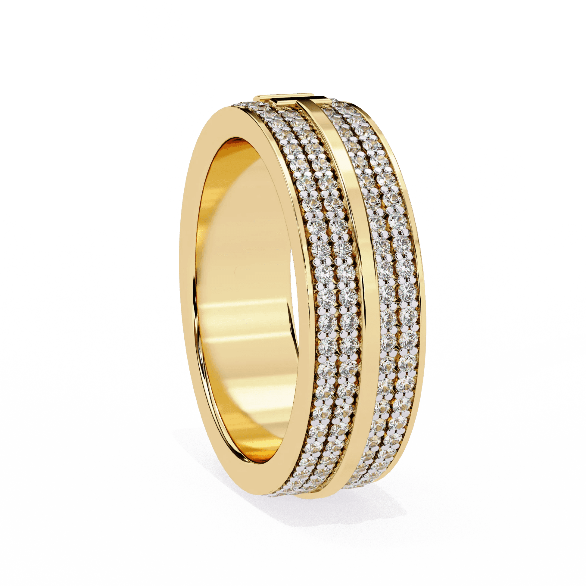 Perfect Moissanite Diamond Engagement Ring Gift for Her Silver Gold Plated Band - Aventus