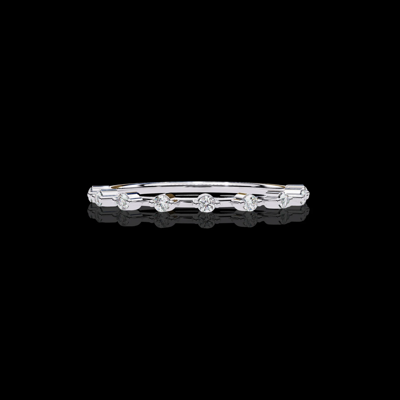 Moissanite Diamond Ring for Women Silver Gold Plated Wedding & Engagement Band