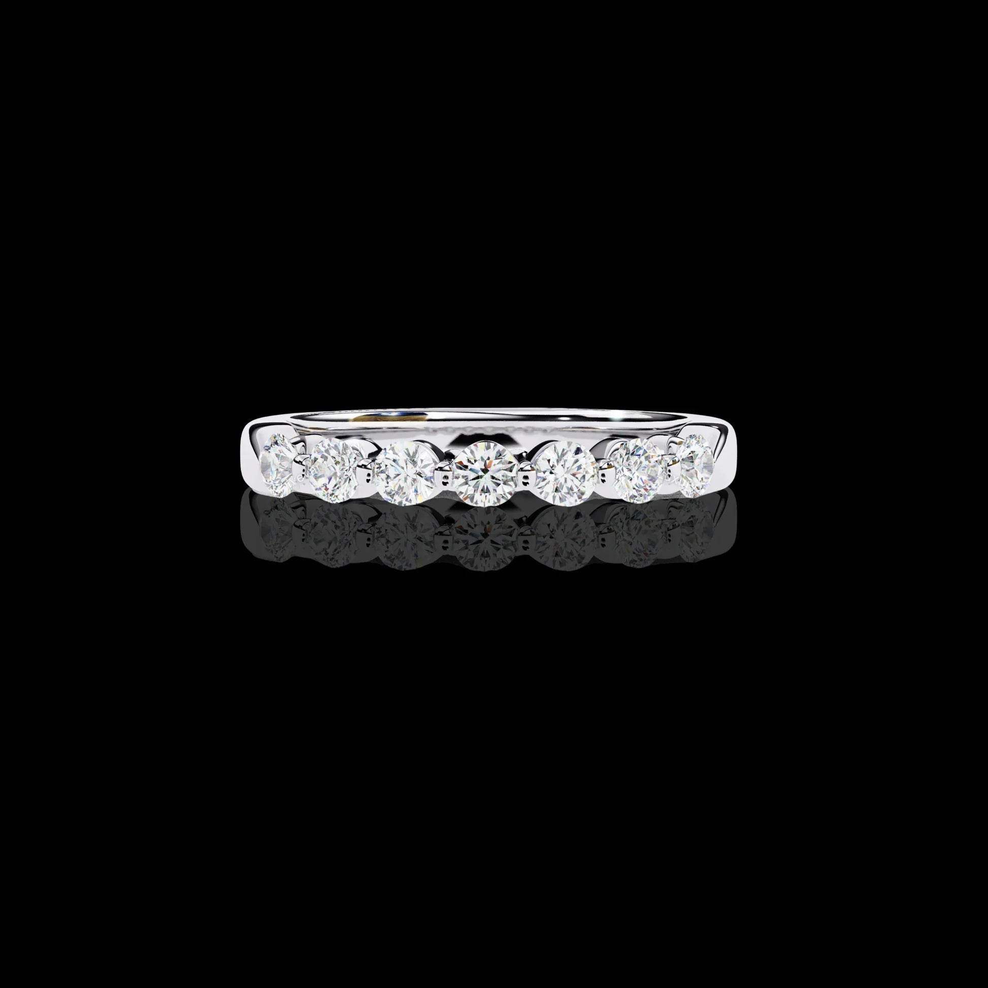 Moissanite Diamond Ring Curved Bridal Jewelry in Gold & Silver - Aventus