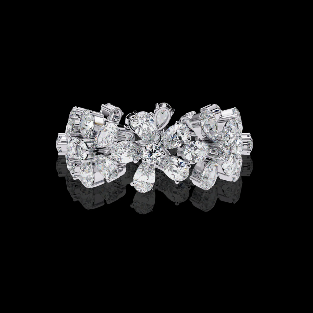 Engagement Ring Gold & Moissanite Diamond Bridal Jewelry