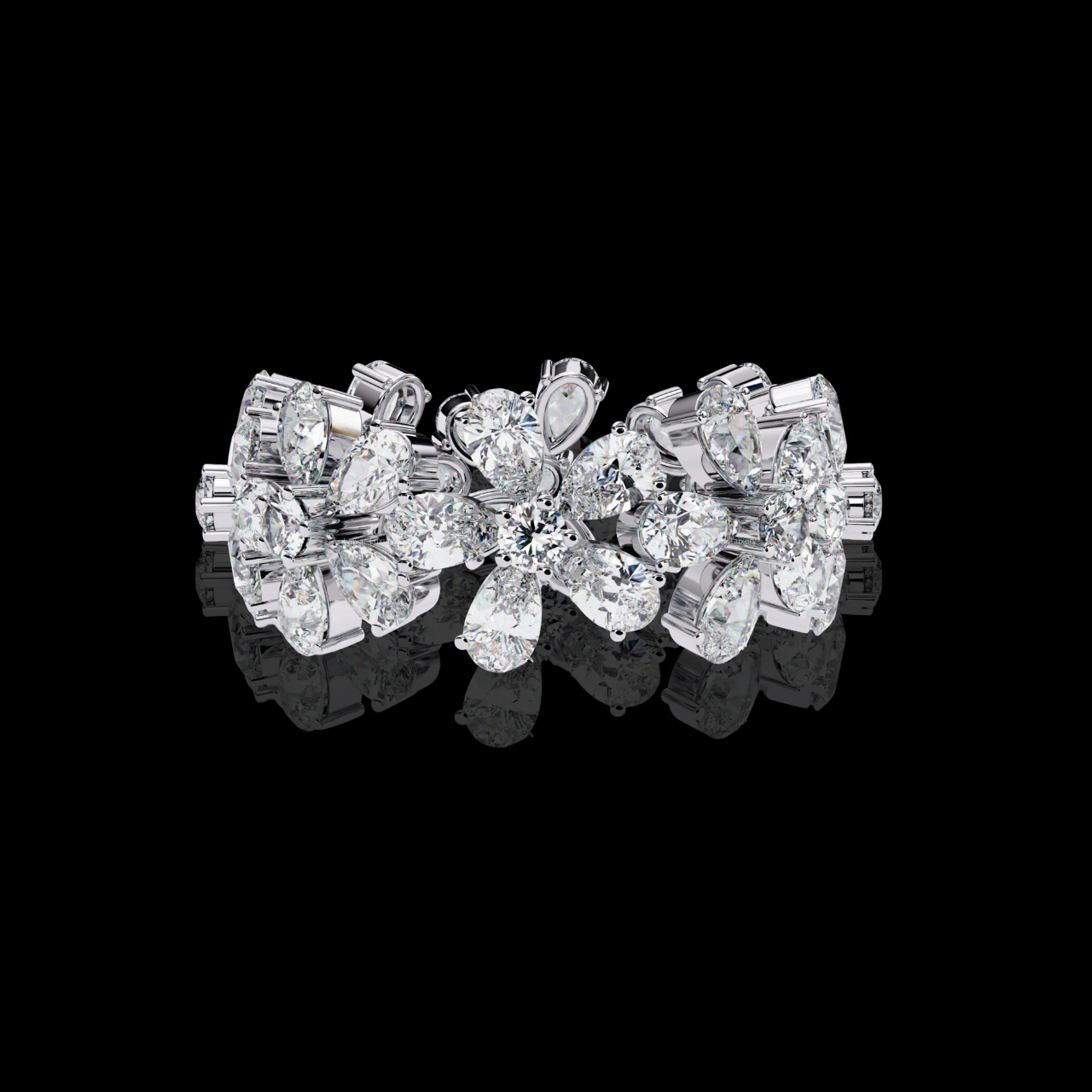Engagement Ring Gold & Moissanite Diamond Bridal Jewelry