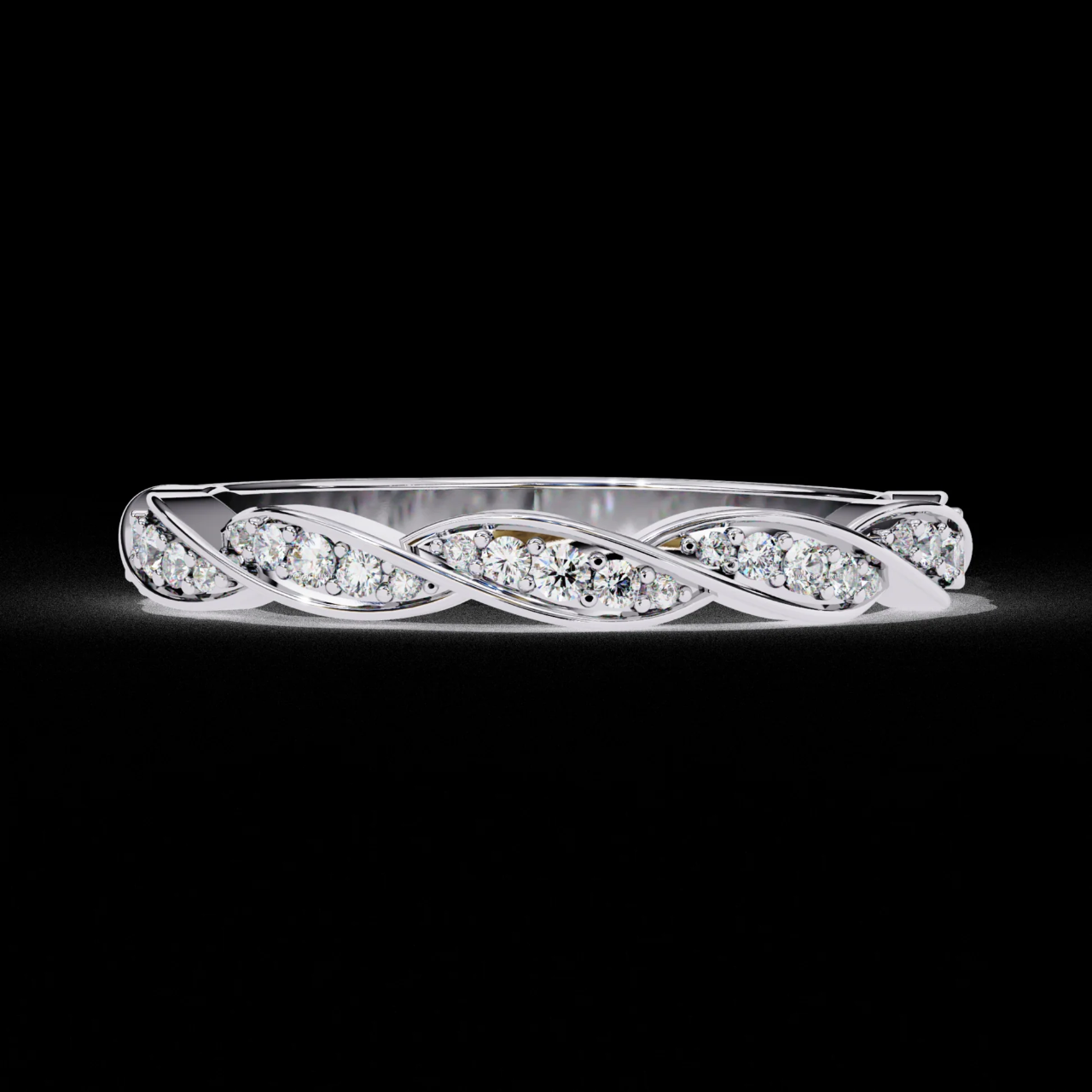 Small Vintage Moissanite Diamond Engagement Ring Dainty Gold Band
