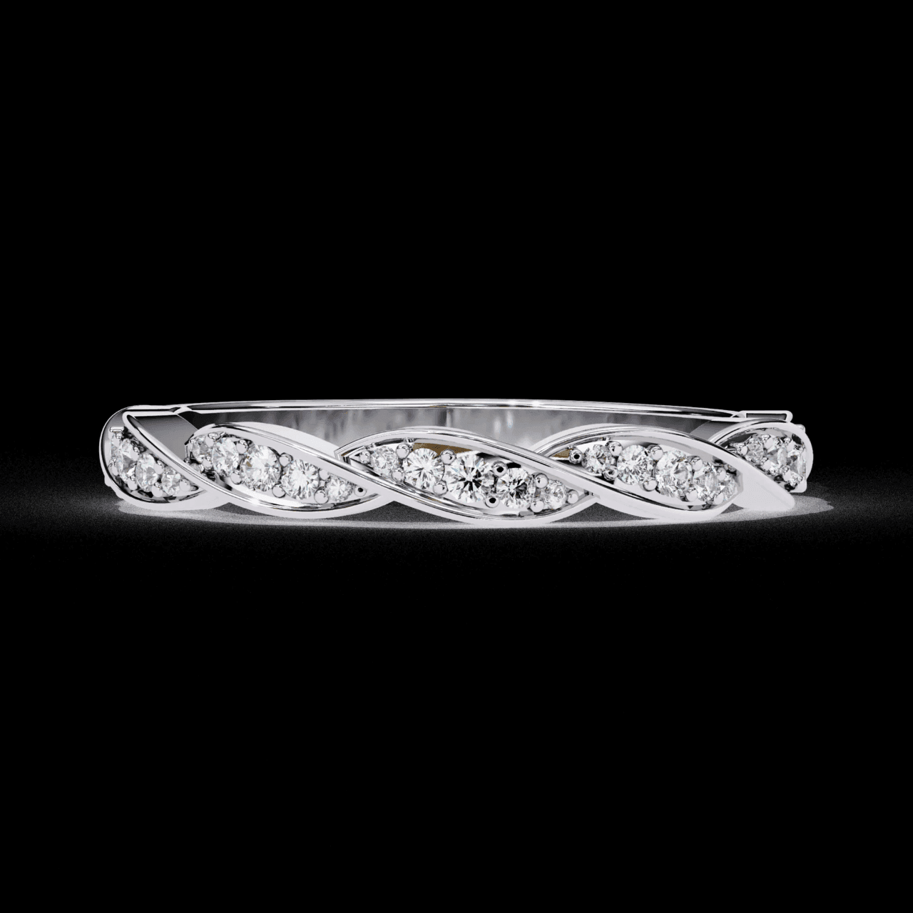 Small Vintage Moissanite Diamond Engagement Ring Dainty Gold Band - Aventus