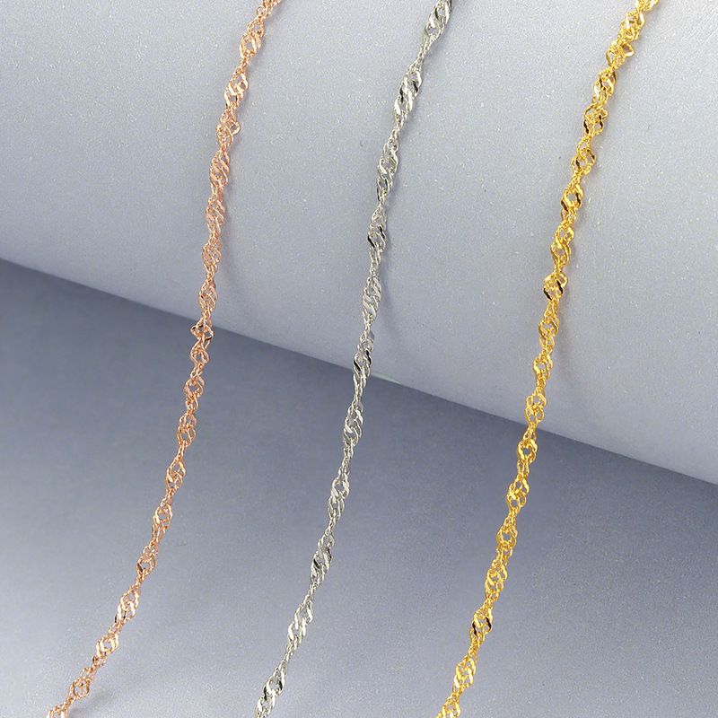 Sterling Silver Twisted Chain Necklace