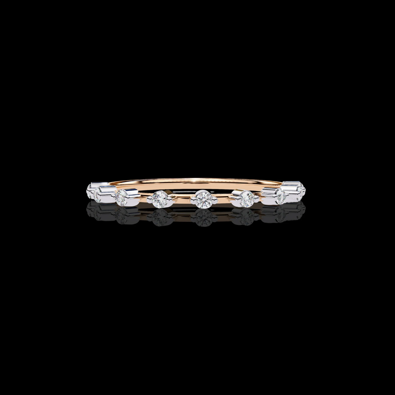 Moissanite Diamond Ring for Women Silver Gold Plated Wedding & Engagement Band