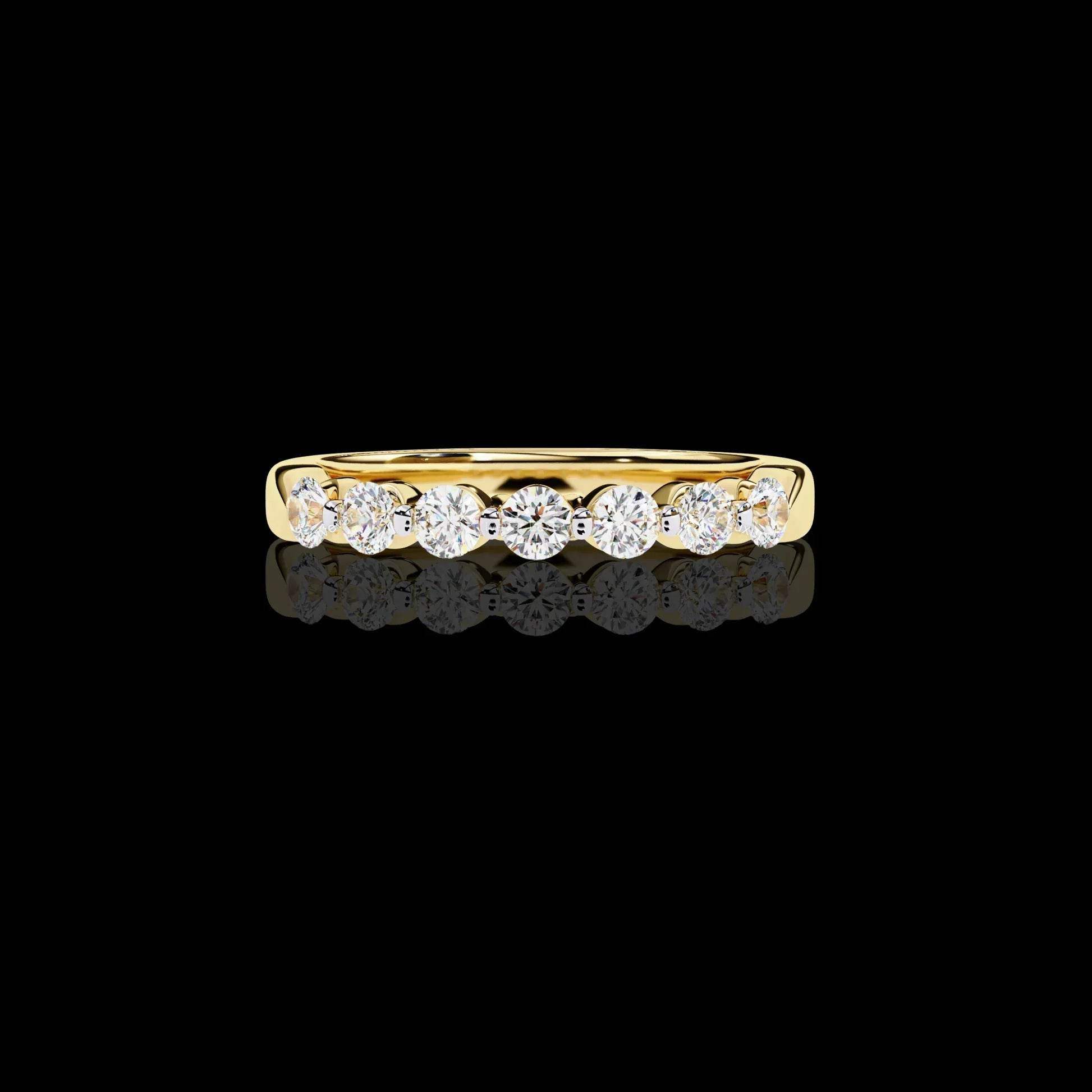 Moissanite Diamond Ring Curved Bridal Jewelry in Gold & Silver - Aventus