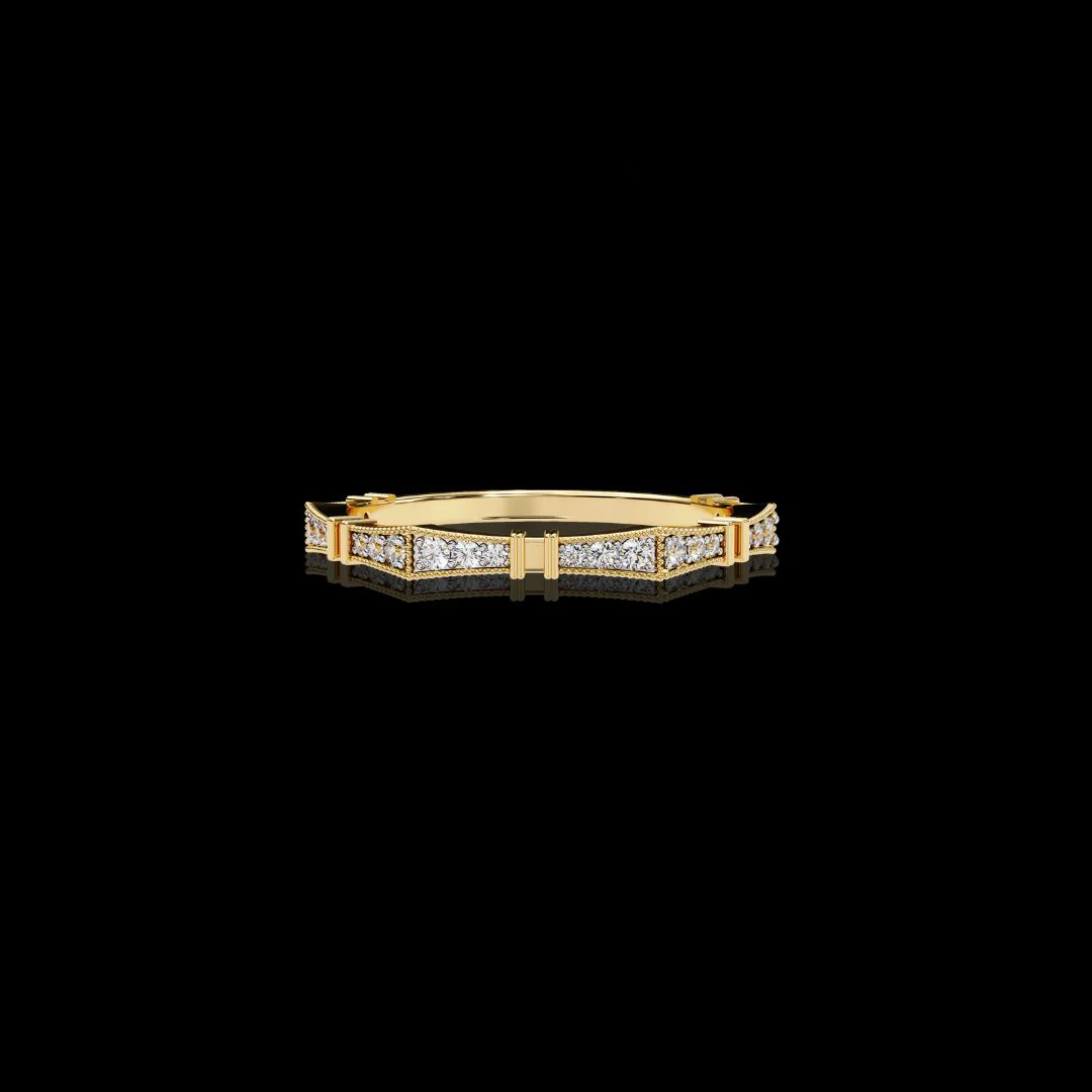 Moissanite Diamond Engagement Ring for Women – 925 Sterling Silver Plated 18K Gold Band