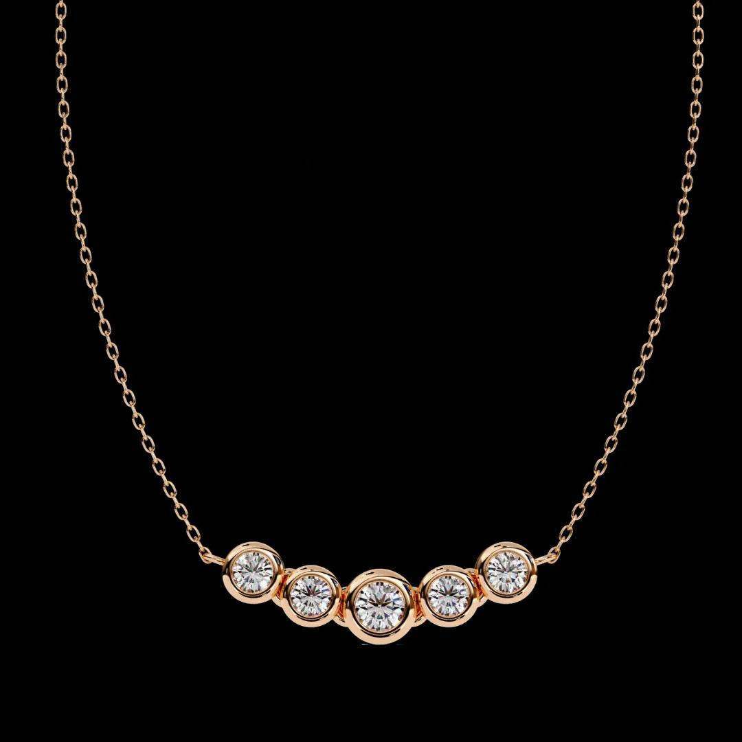 Round Cut Moissanite Pendant Necklace for Women – Brilliant Sparkle - Aventus
