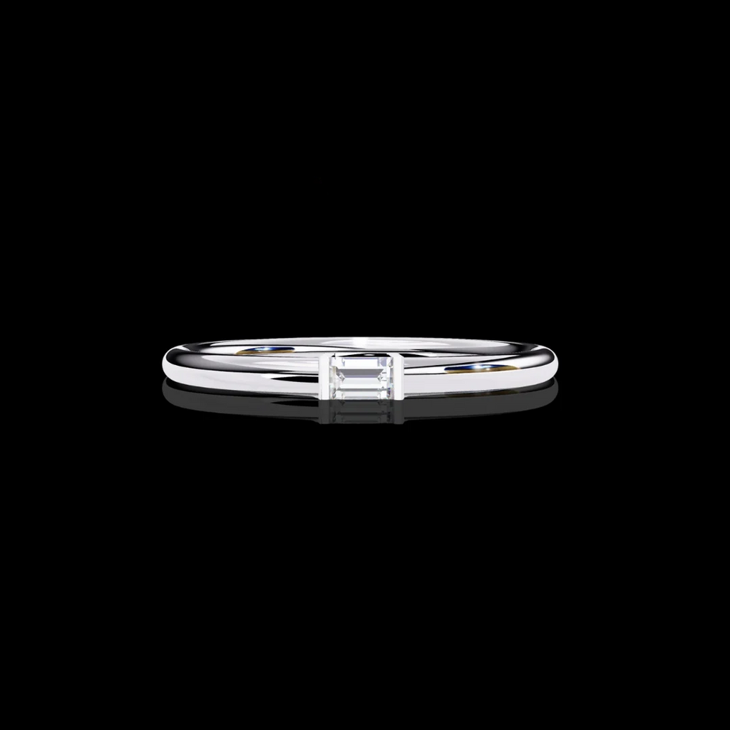 Shattering Convention Moissanite Diamond Ring