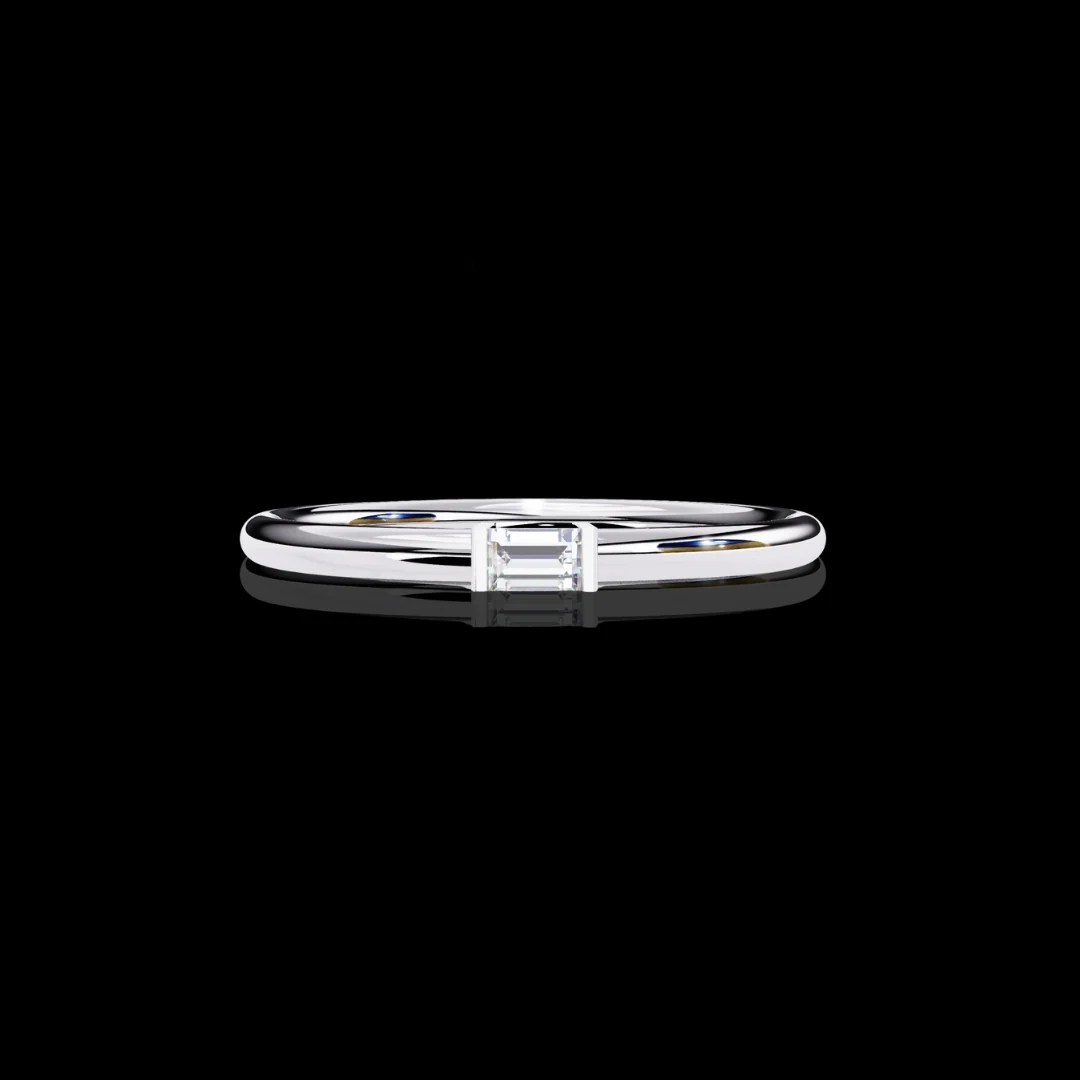 Shattering Convention Moissanite Diamond Ring