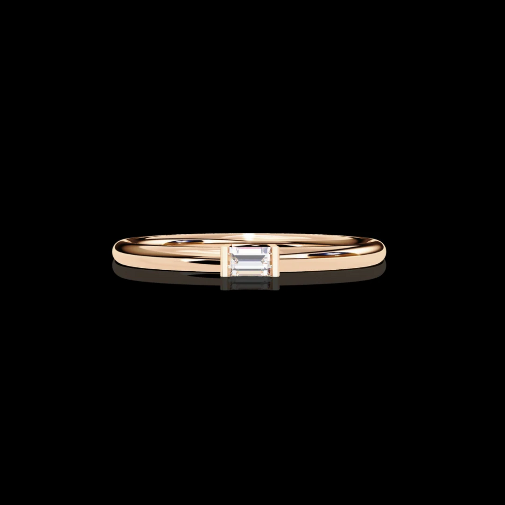 Shattering Convention Moissanite Diamond Ring