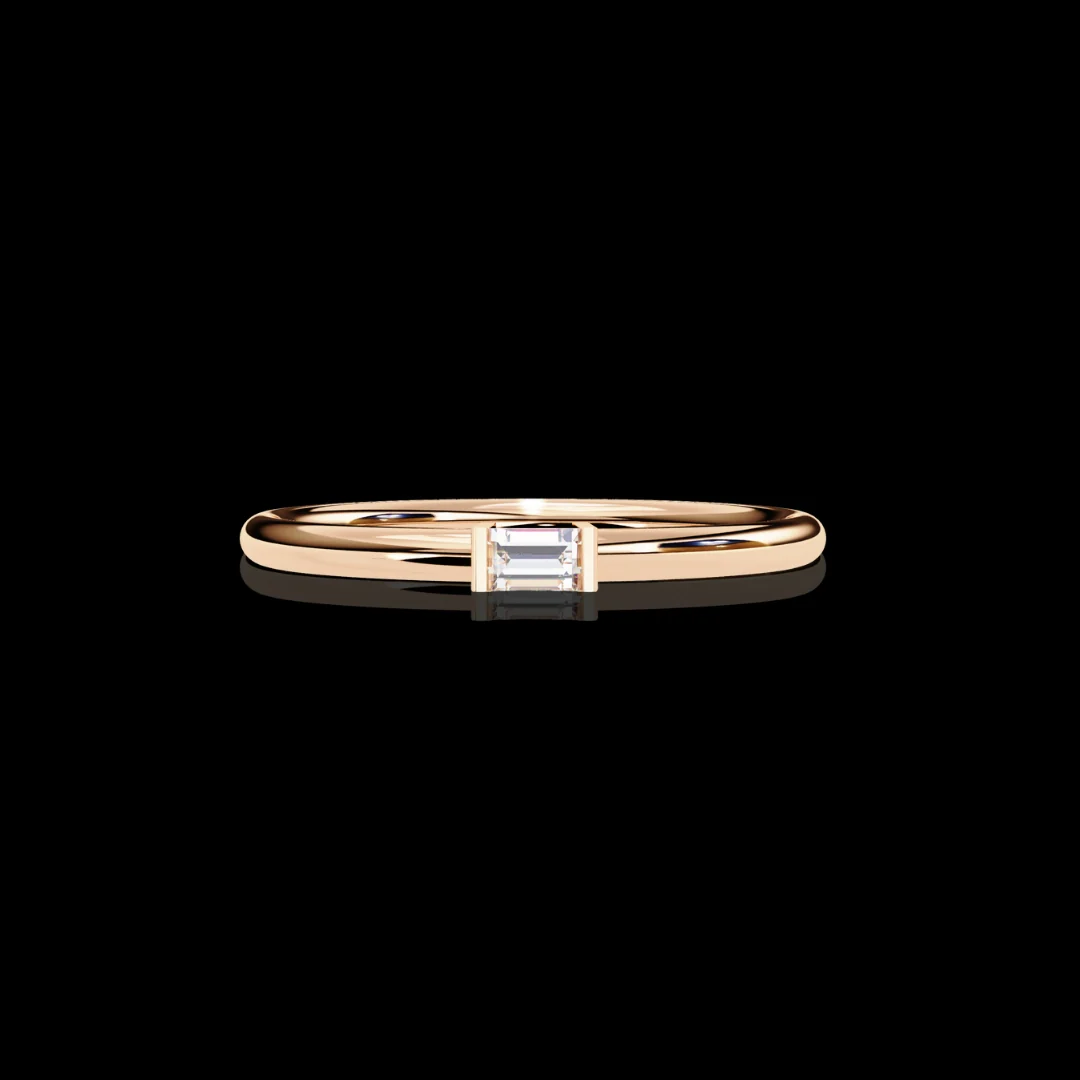 Shattering Convention Moissanite Diamond Ring