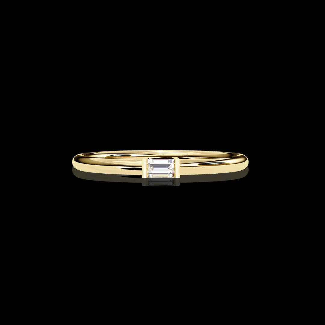 Shattering Convention Moissanite Diamond Ring