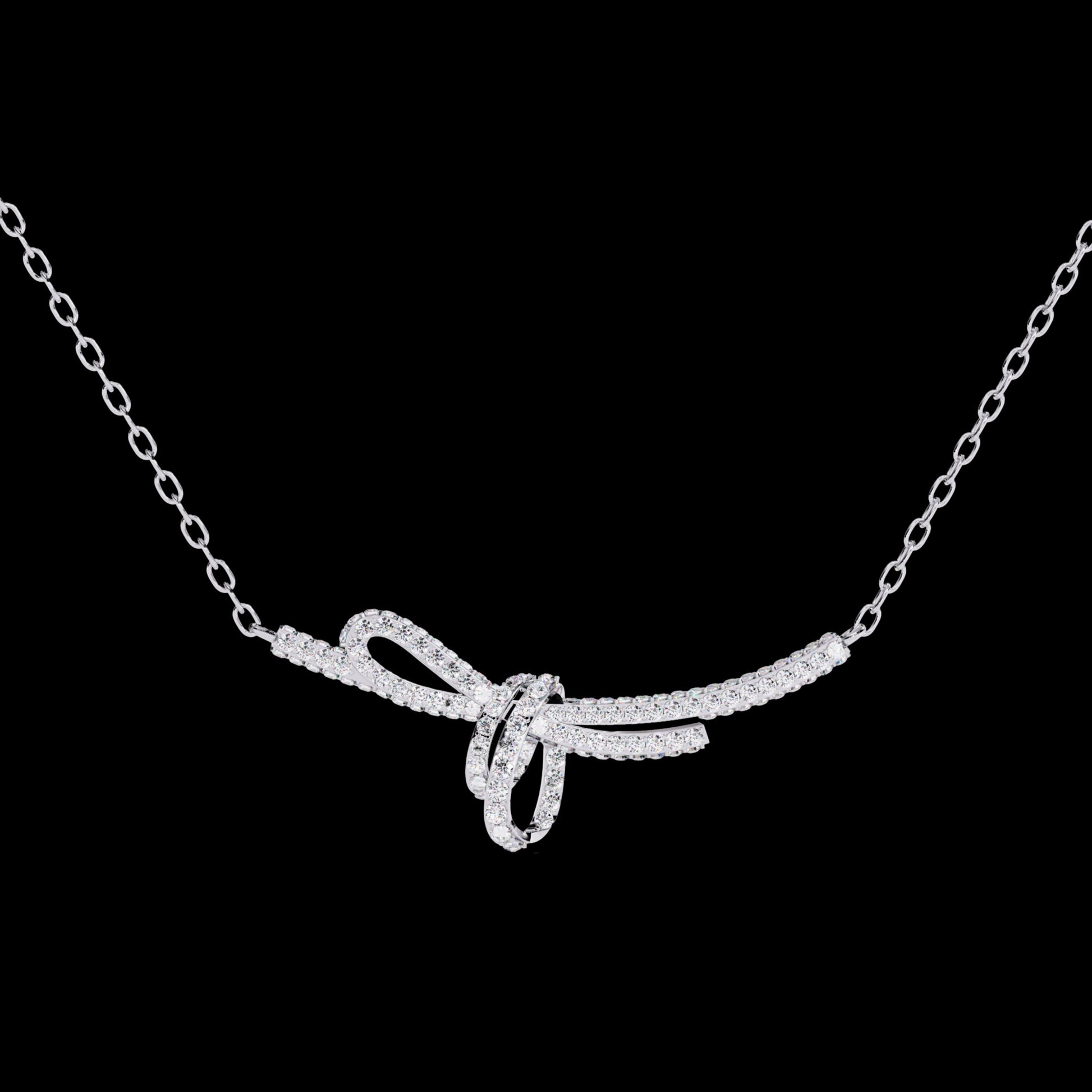Handcrafted Long Chain Moissanite Diamond Necklace for Women – Bespoke Brilliance