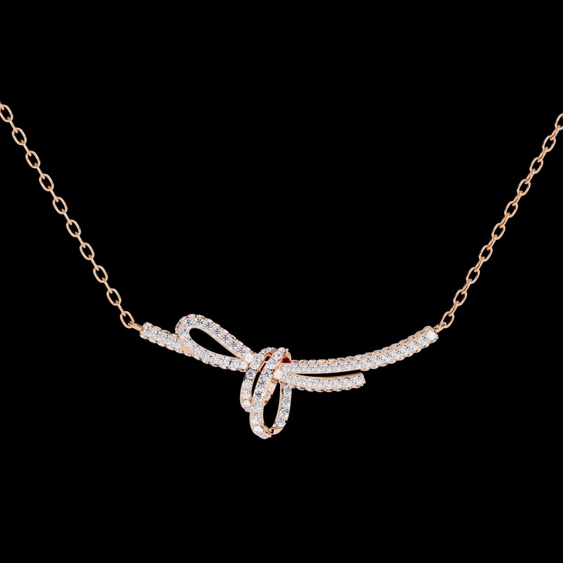 Handcrafted Long Chain Moissanite Diamond Necklace for Women – Bespoke Brilliance