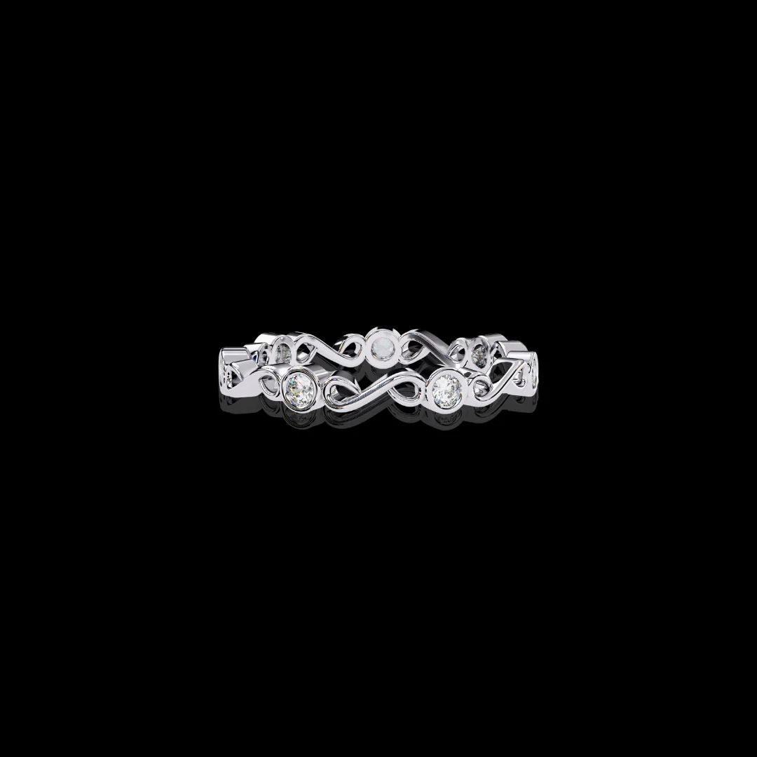 Eternal Winter Moissanite Diamond Wedding Band for Your Forever