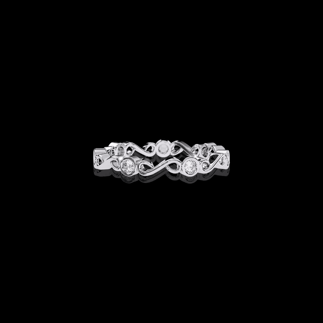 Eternal Winter Moissanite Diamond Wedding Band for Your Forever - Aventus