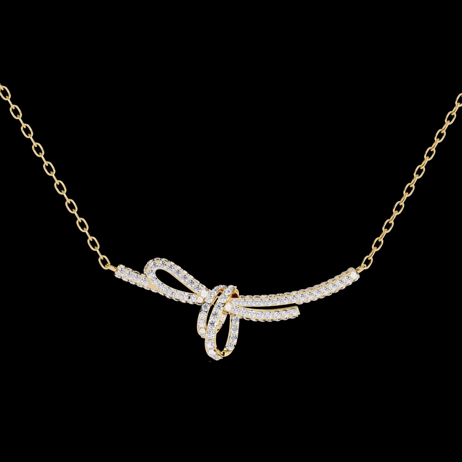 Handcrafted Long Chain Moissanite Diamond Necklace for Women – Bespoke Brilliance