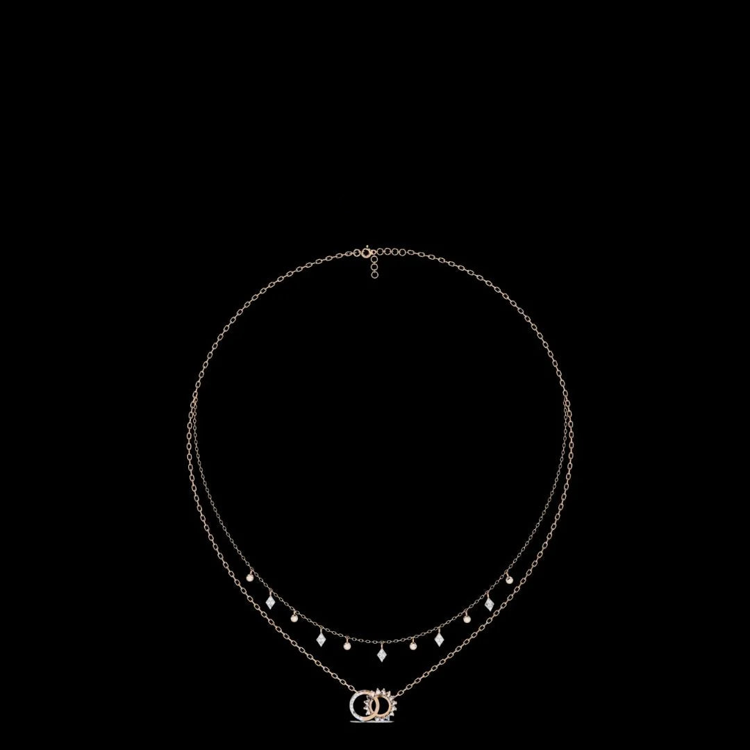 Luxury Handcrafted Moissanite Necklace in Solid Gold & Silver – Adjustable Design
