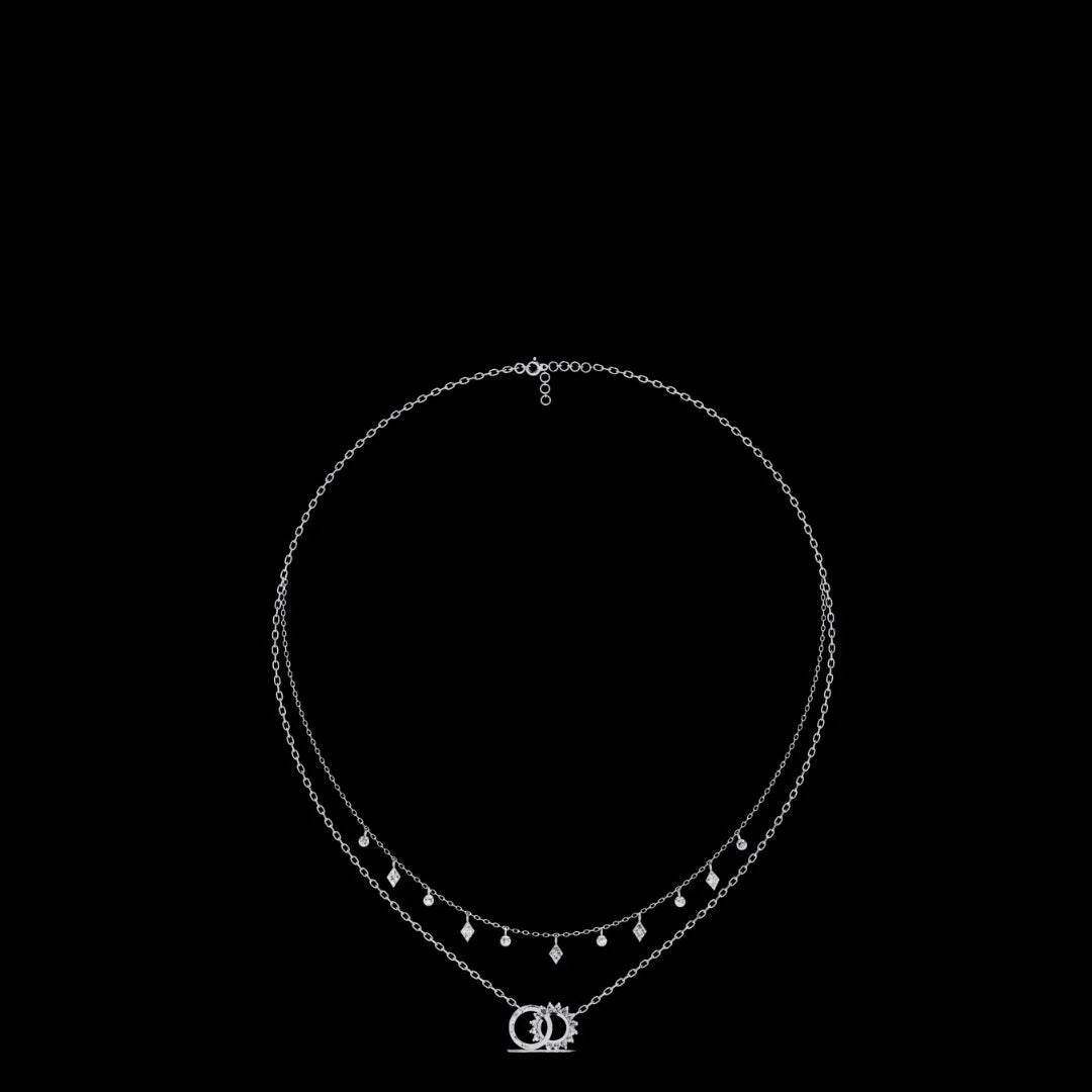 Luxury Handcrafted Moissanite Necklace in Solid Gold & Silver – Adjustable Design - Aventus