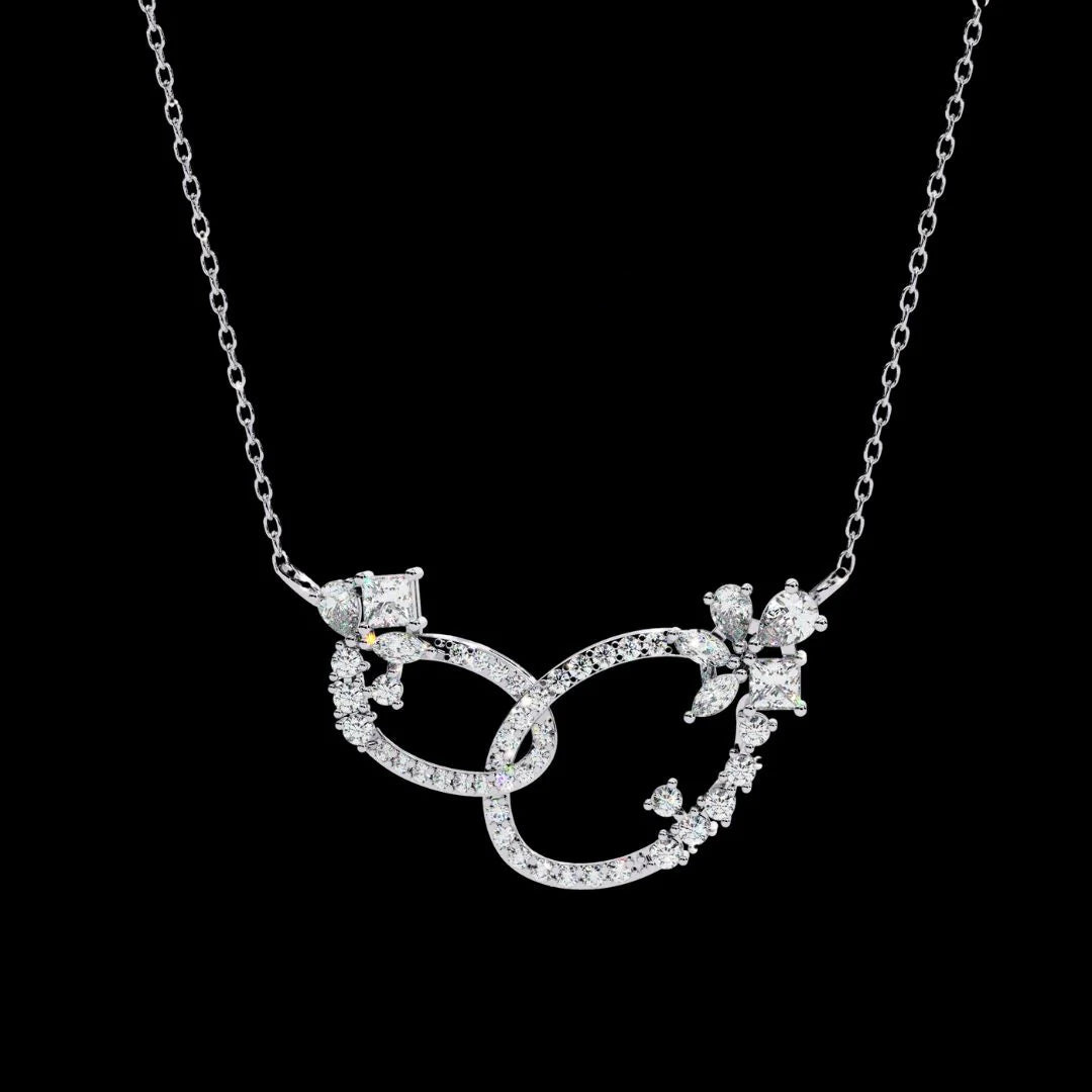 Luxury Moissanite Diamond Necklace – Opulent Aura Custom Fine Jewelry for Women